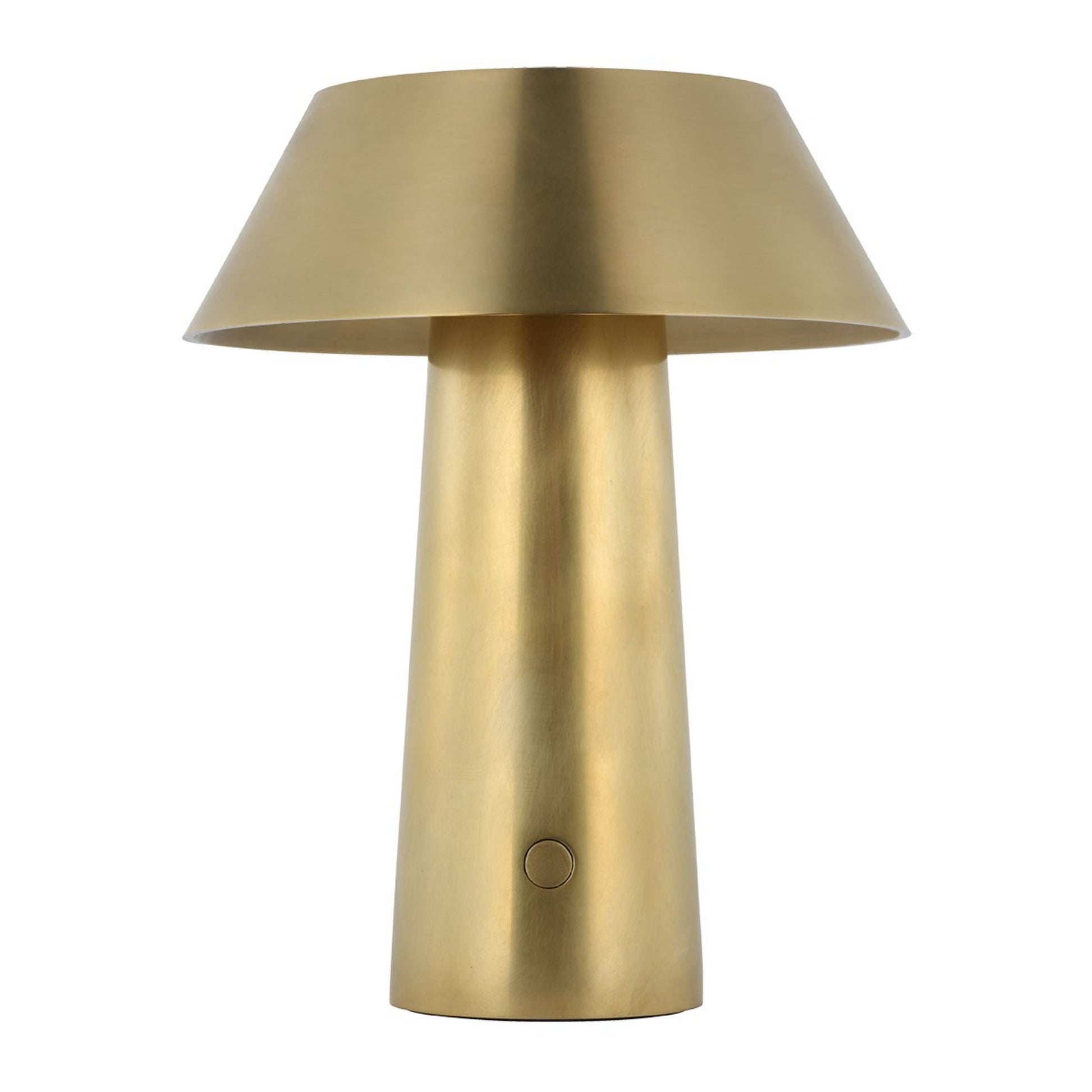 Sesa Short Accent Rechargeable Table Lamp, 120-240V, Hand Rubbed Antique Brass Finish - Bees Lighting
