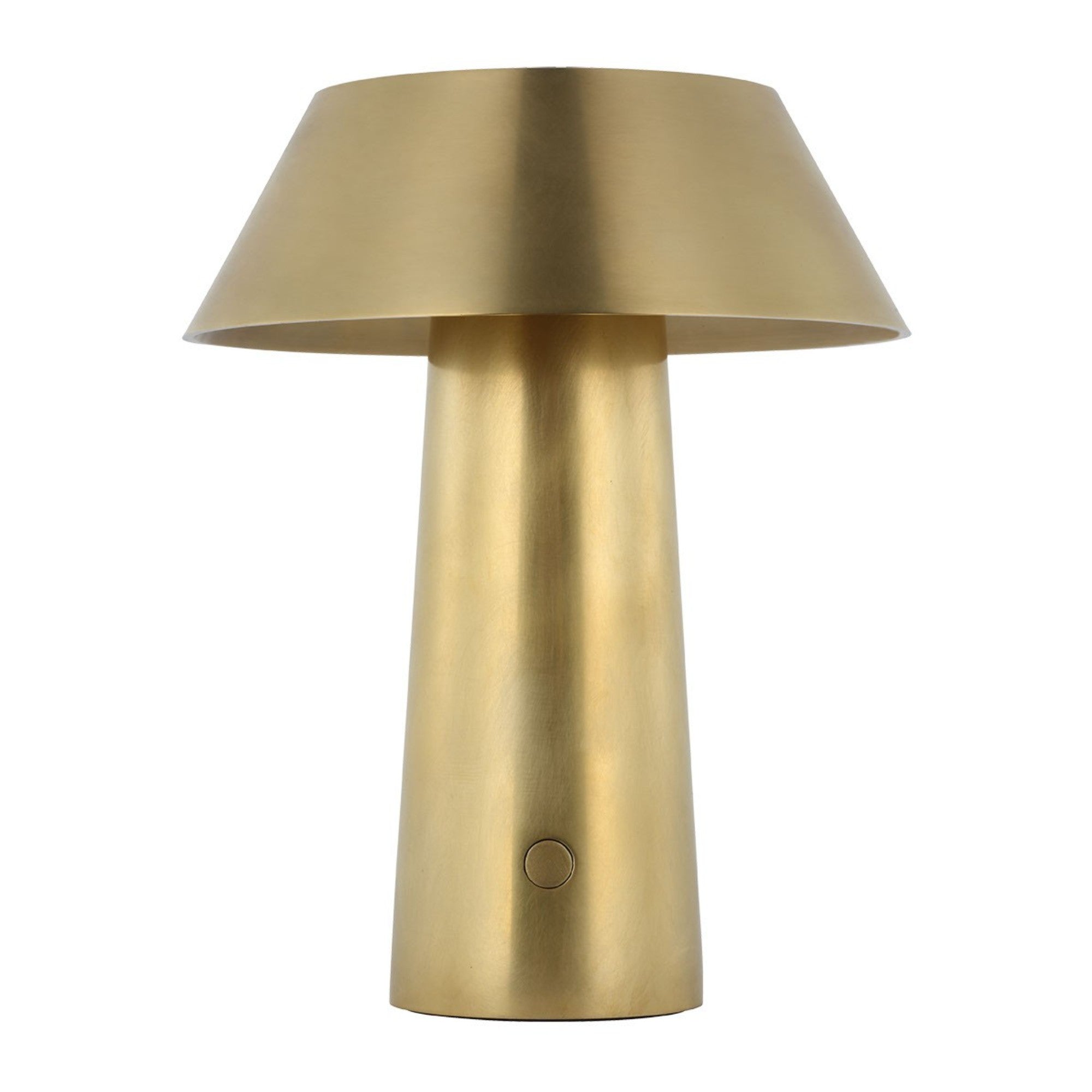 Sesa Short Accent Rechargeable Table Lamp, 120-240V, Hand Rubbed Antique Brass Finish - Bees Lighting