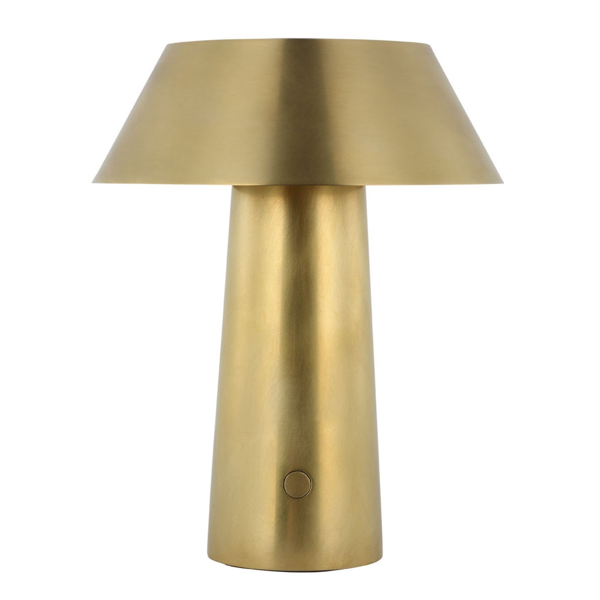 Sesa Short Accent Rechargeable Table Lamp, 120-240V, Hand Rubbed Antique Brass Finish - Bees Lighting