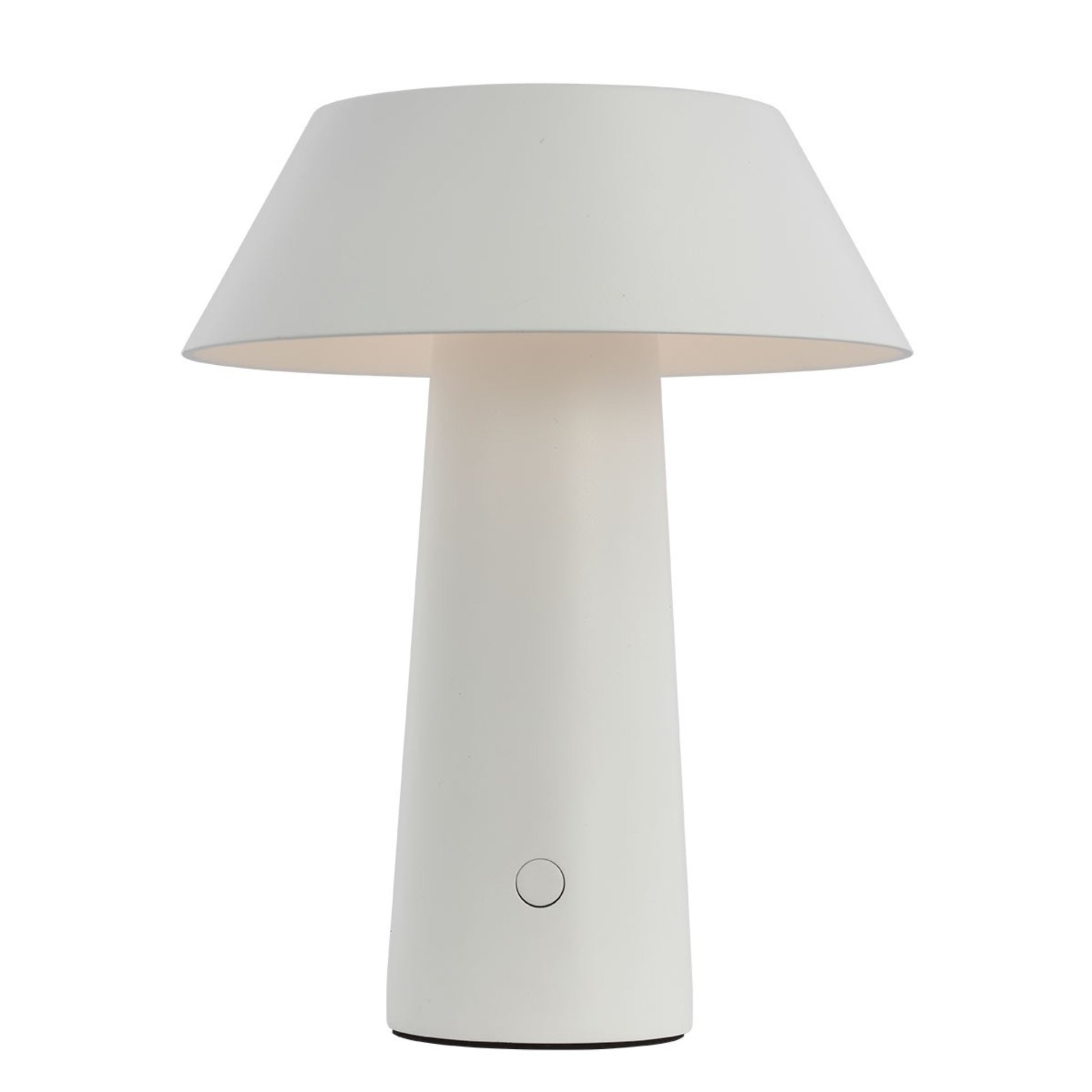 Sesa Short Accent Rechargeable Table Lamp, 120-240V, Matte White Finish - Bees Lighting