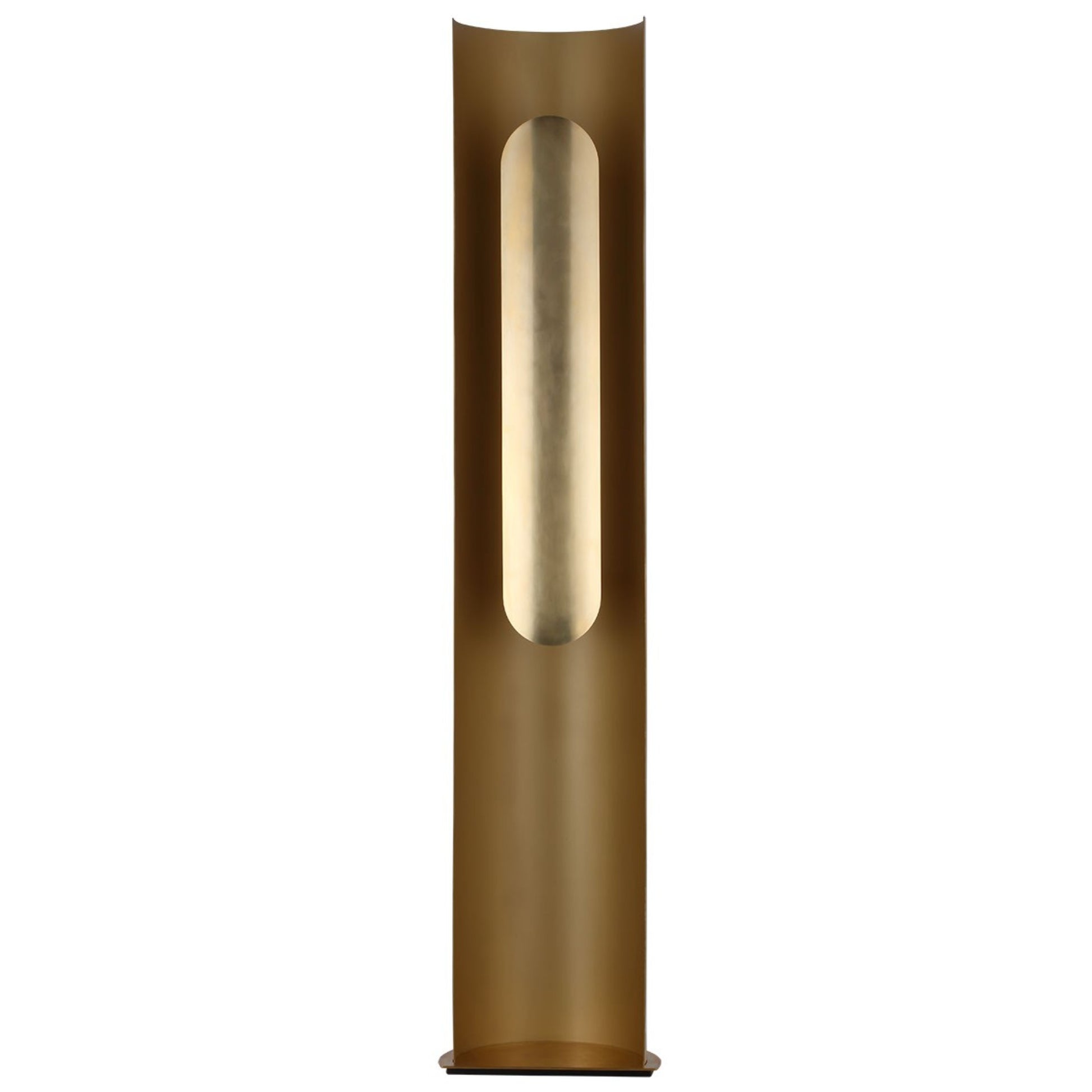 Shielded LED Floor Lamp, Hand Rubbed Antique Brass Finish - Bees Lighting