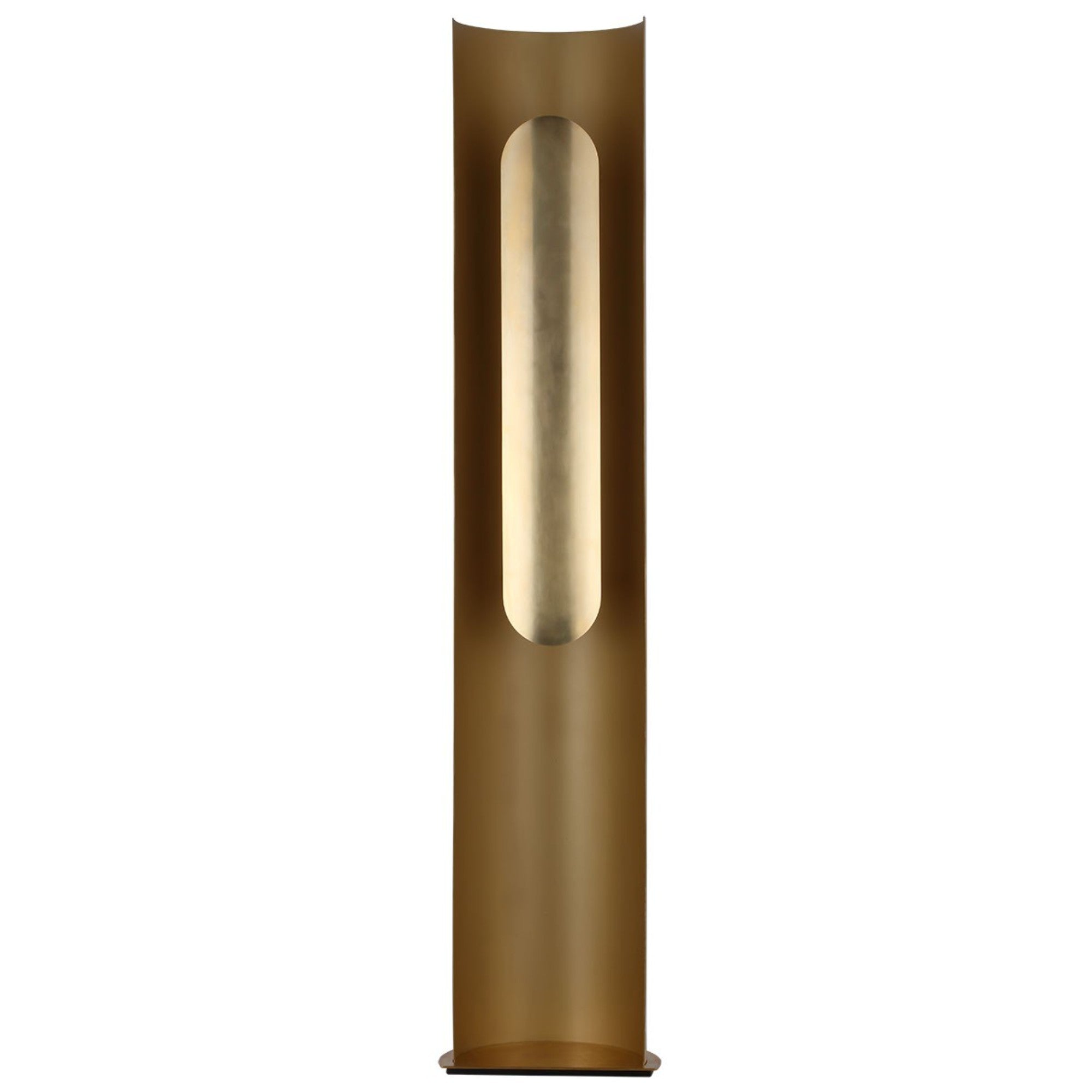 Shielded LED Floor Lamp, Hand Rubbed Antique Brass Finish - Bees Lighting