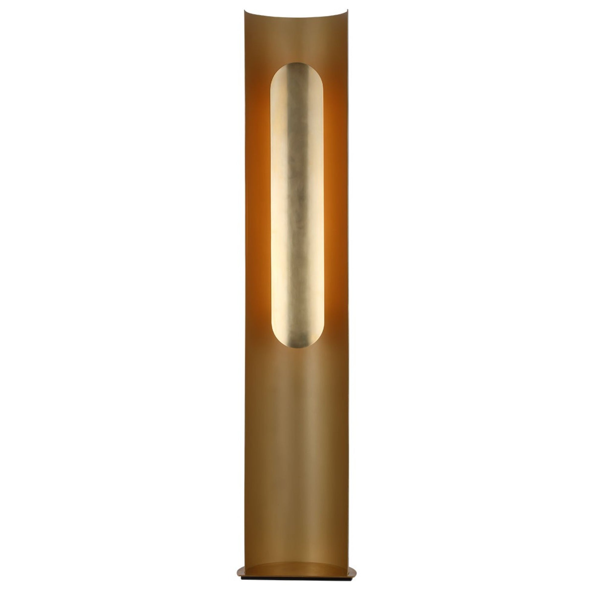Shielded LED Floor Lamp, Hand Rubbed Antique Brass Finish - Bees Lighting