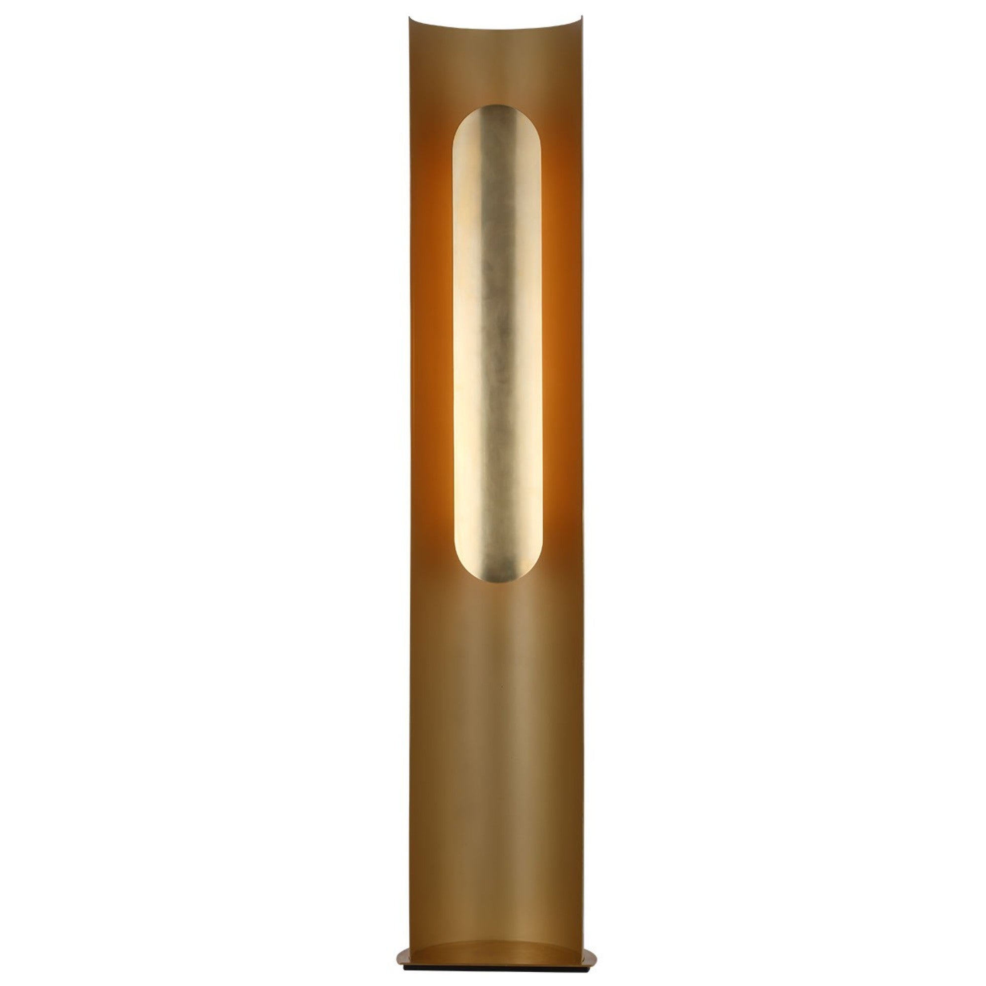Shielded LED Floor Lamp, Hand Rubbed Antique Brass Finish - Bees Lighting