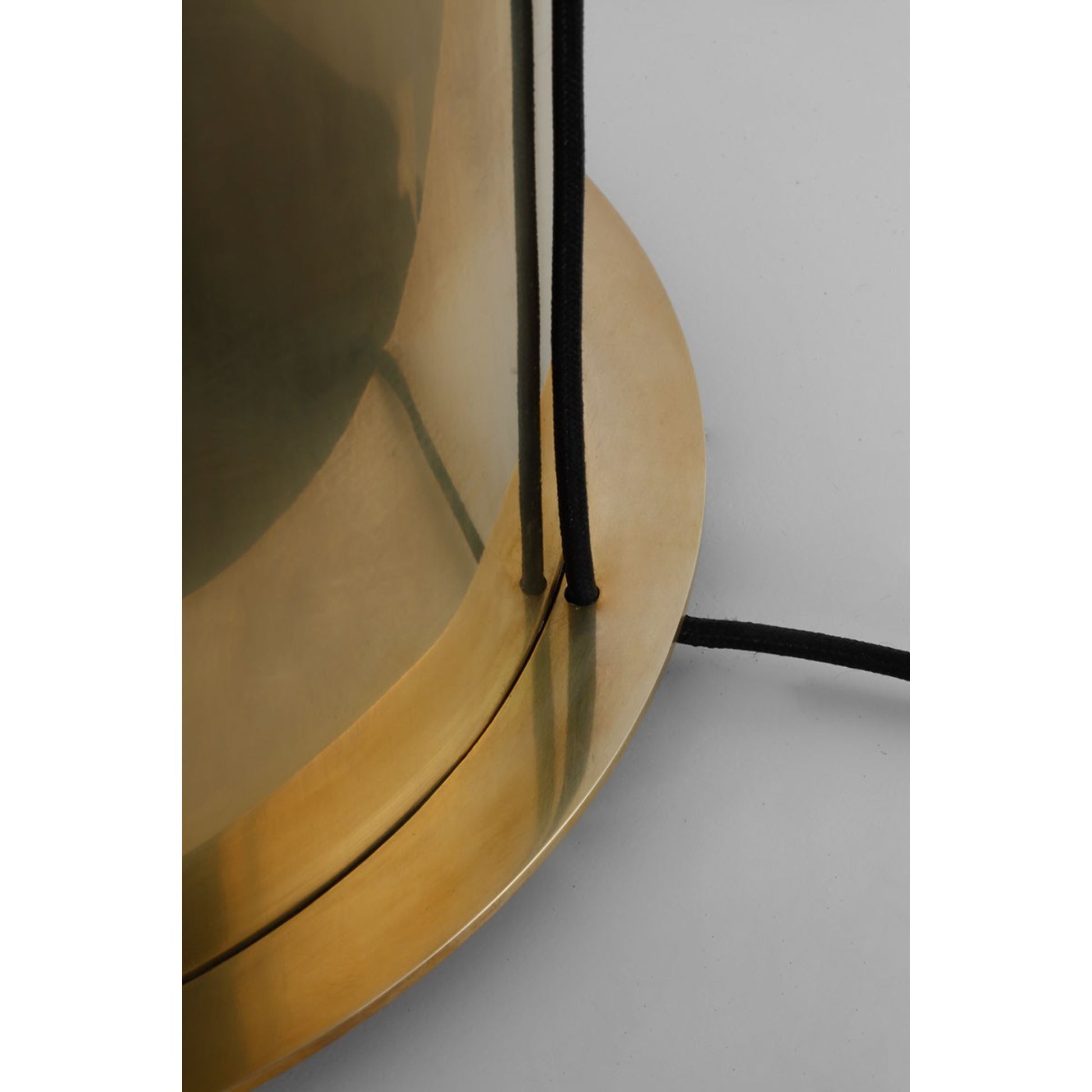 Shielded LED Floor Lamp, Hand Rubbed Antique Brass Finish - Bees Lighting