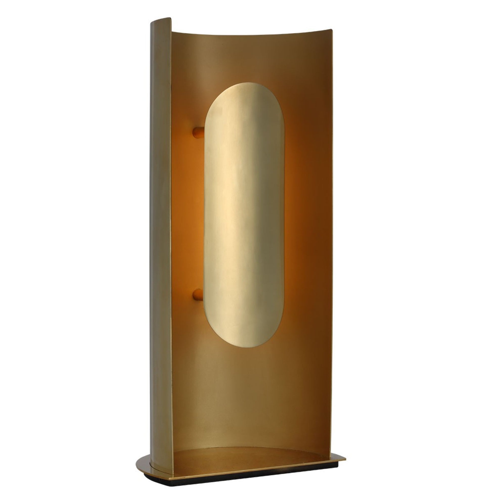 Shielded LED Table Lamp, Hand Rubbed Antique Brass Finish - Bees Lighting