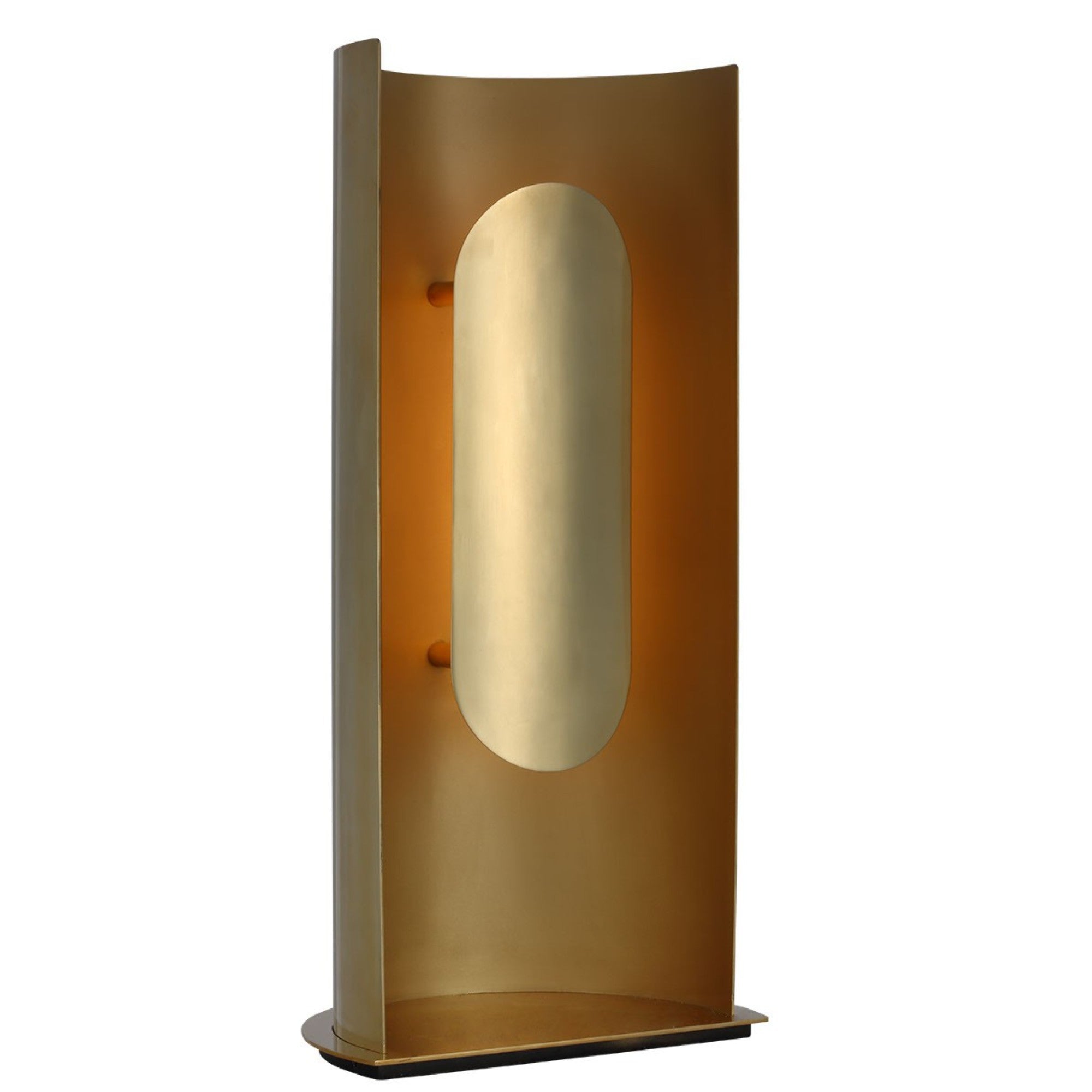Shielded LED Table Lamp, Hand Rubbed Antique Brass Finish - Bees Lighting