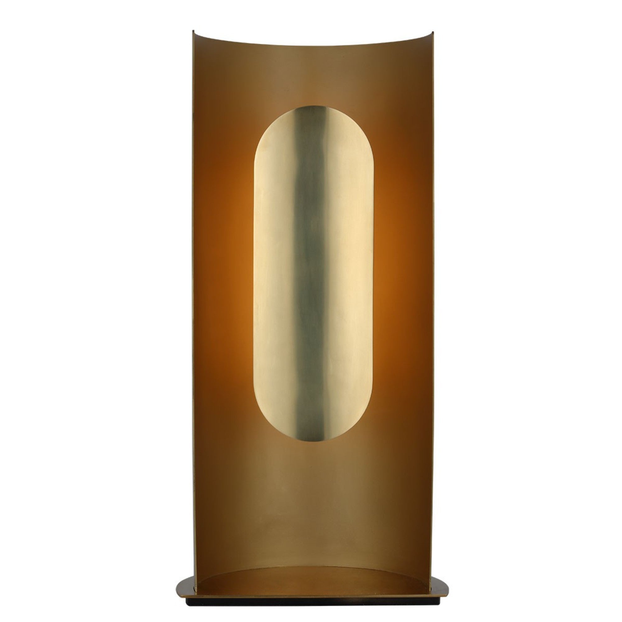 Shielded LED Table Lamp, Hand Rubbed Antique Brass Finish - Bees Lighting