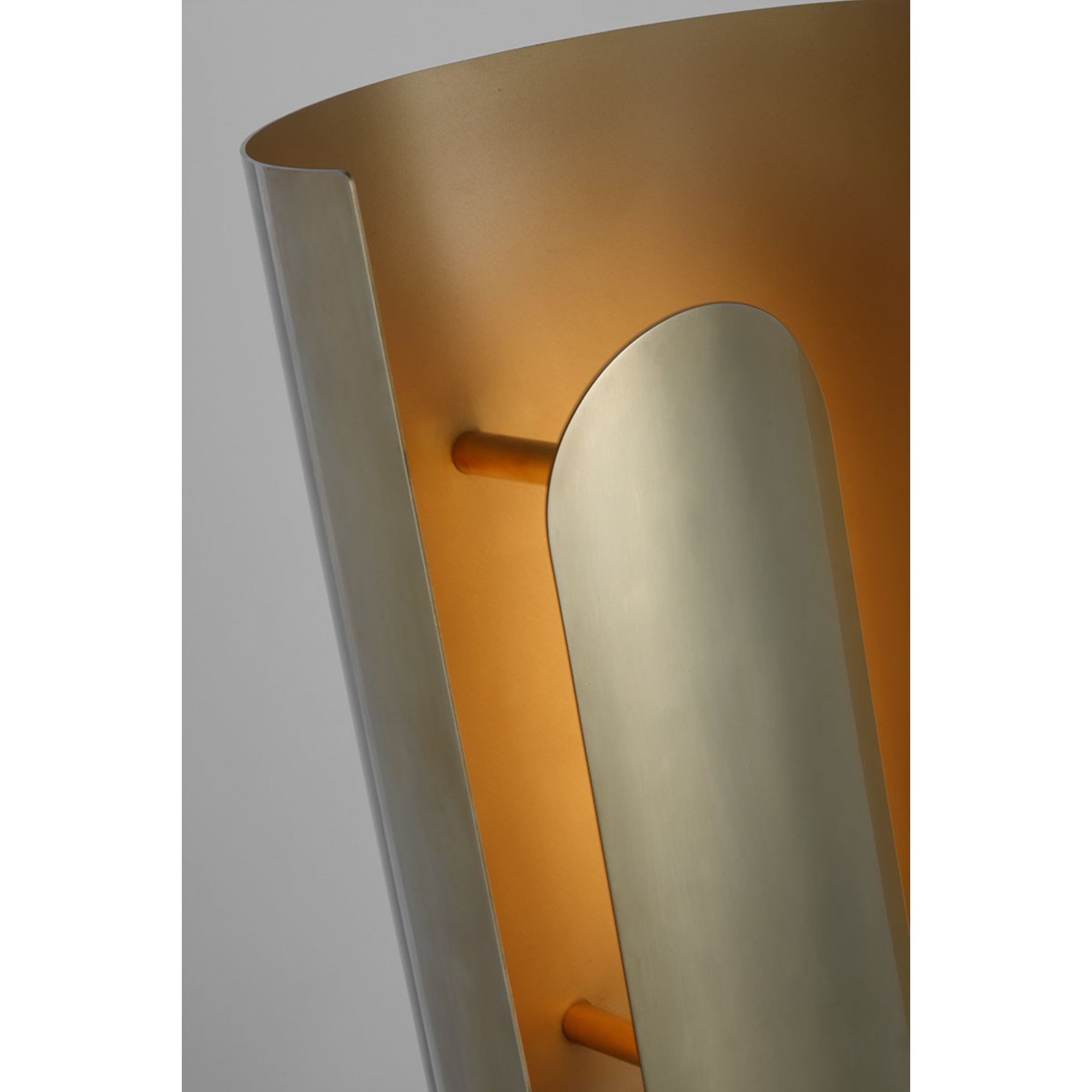 Shielded LED Table Lamp, Hand Rubbed Antique Brass Finish - Bees Lighting
