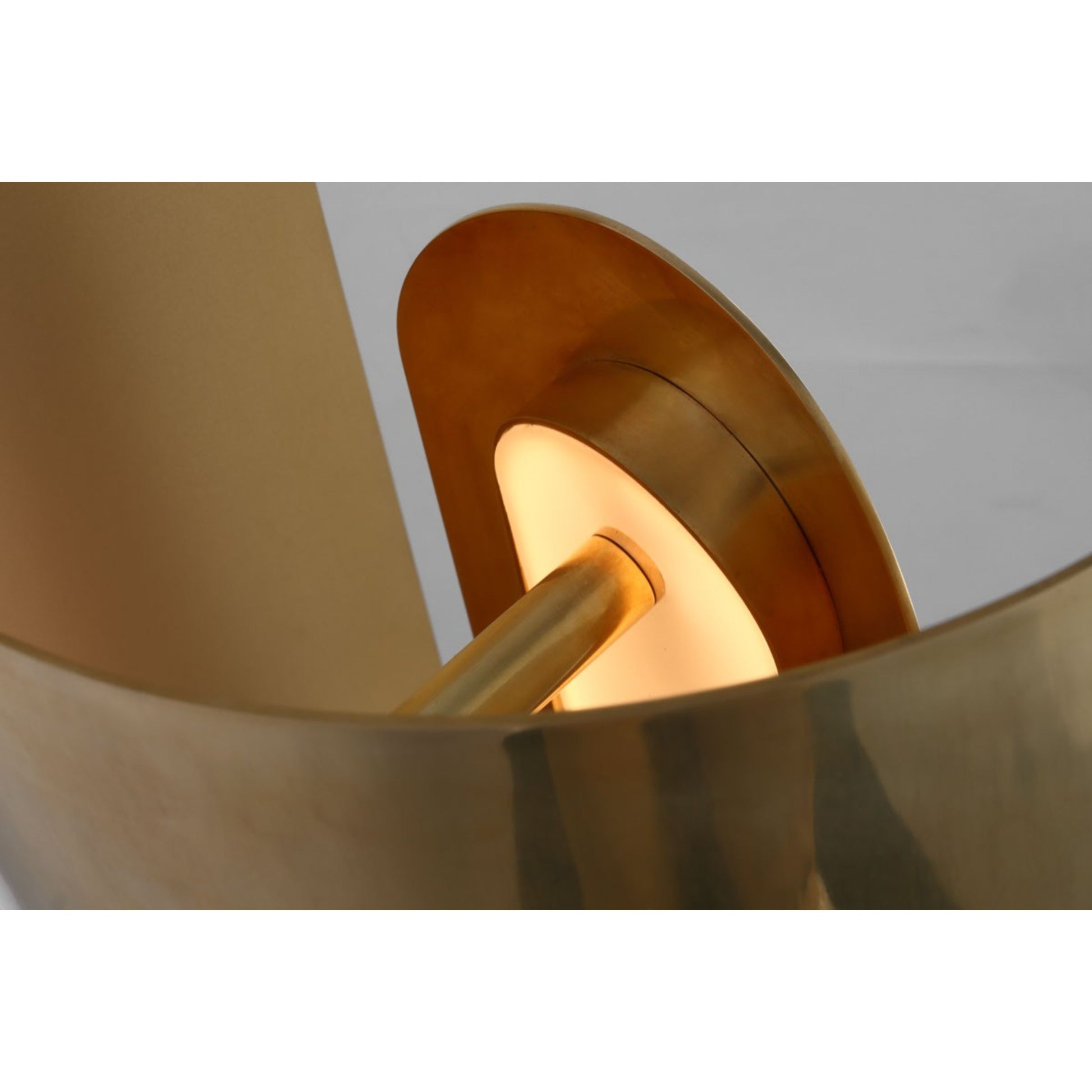 Shielded LED Table Lamp, Hand Rubbed Antique Brass Finish - Bees Lighting