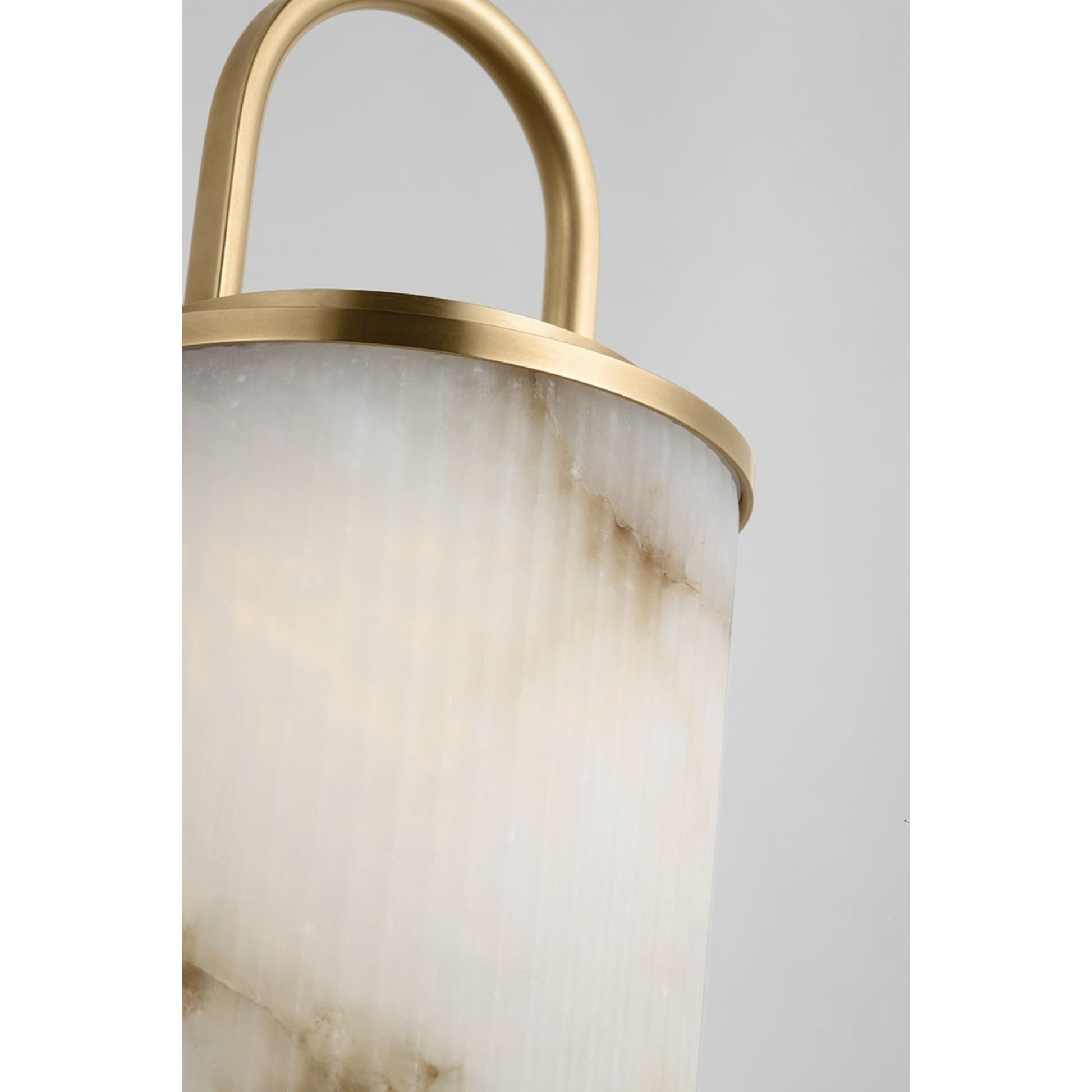 Tawa Accent Alabaster Rechargeable Table Lamp, 120-240V, Hand Rubbed Antique Brass Finish - Bees Lighting