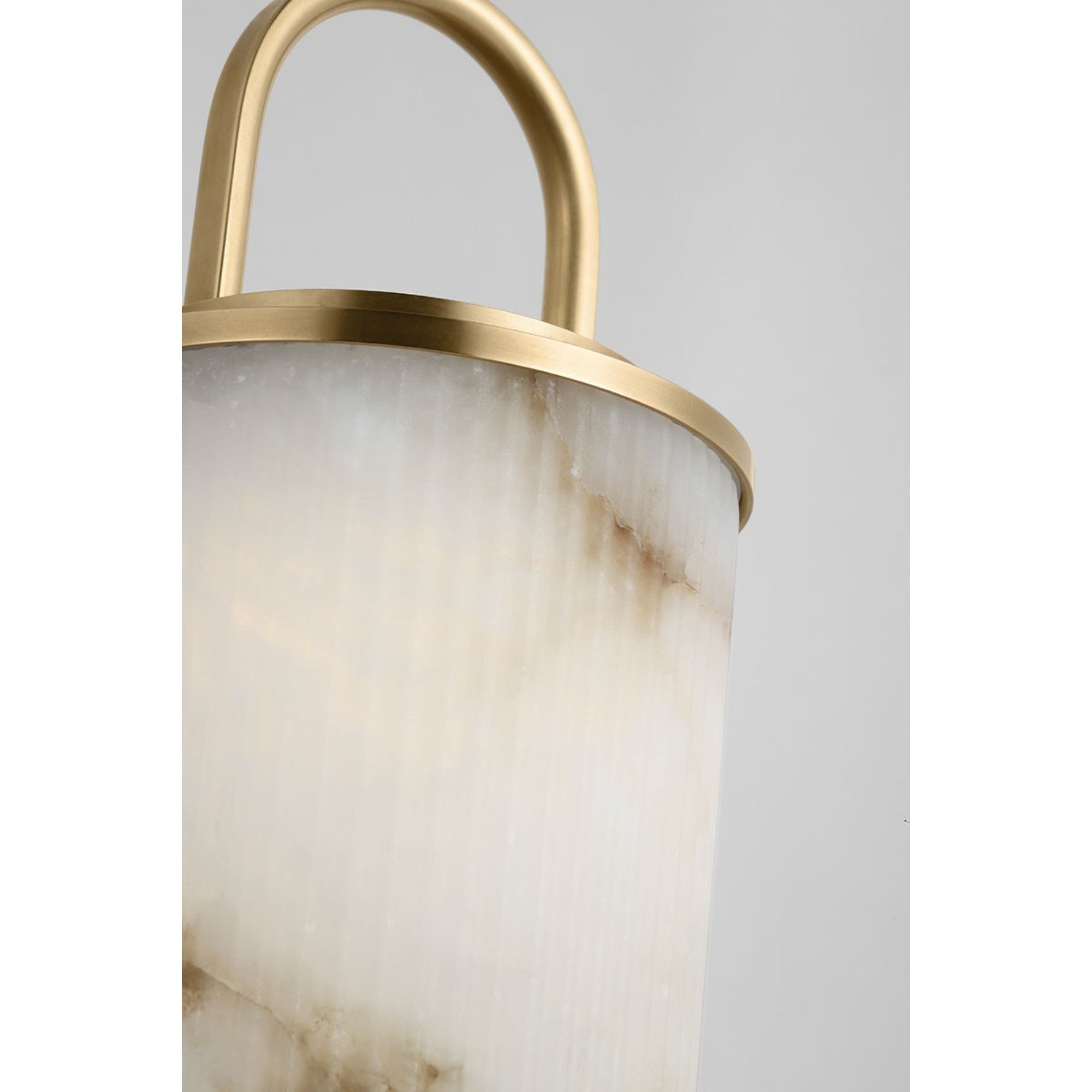 Tawa Accent Alabaster Rechargeable Table Lamp, 120-240V, Hand Rubbed Antique Brass Finish - Bees Lighting