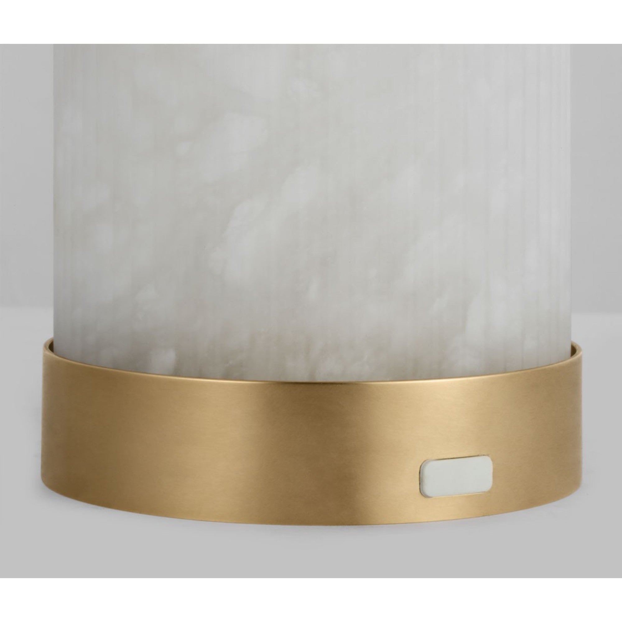 Tawa Accent Alabaster Rechargeable Table Lamp, 120-240V, Hand Rubbed Antique Brass Finish - Bees Lighting