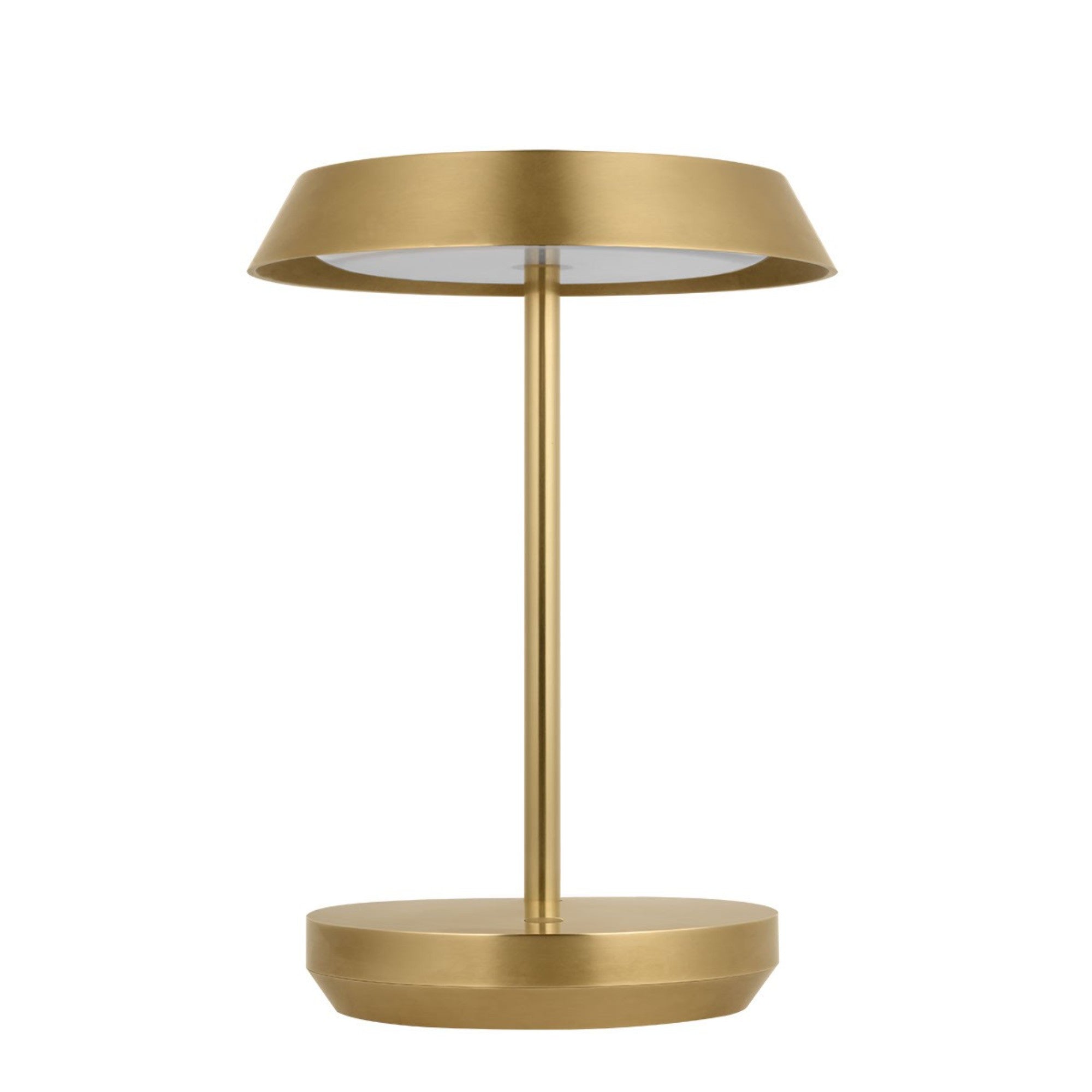 Tepa Short Accent Rechargeable Table Lamp, 120-240V, Hand Rubbed Antique Brass Finish - Bees Lighting