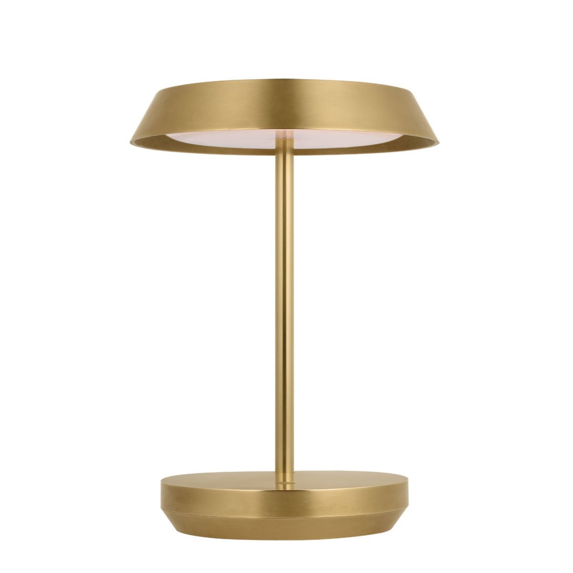 Tepa Short Accent Rechargeable Table Lamp, 120-240V, Hand Rubbed Antique Brass Finish - Bees Lighting