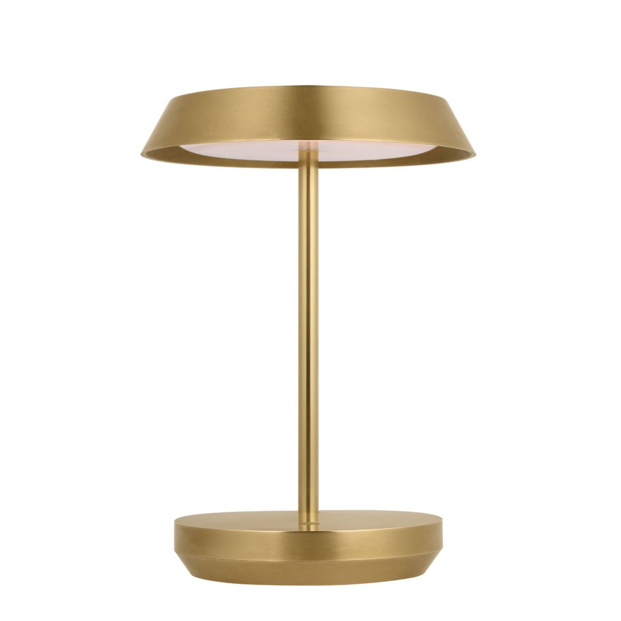 Tepa Short Accent Rechargeable Table Lamp, 120-240V, Hand Rubbed Antique Brass Finish - Bees Lighting