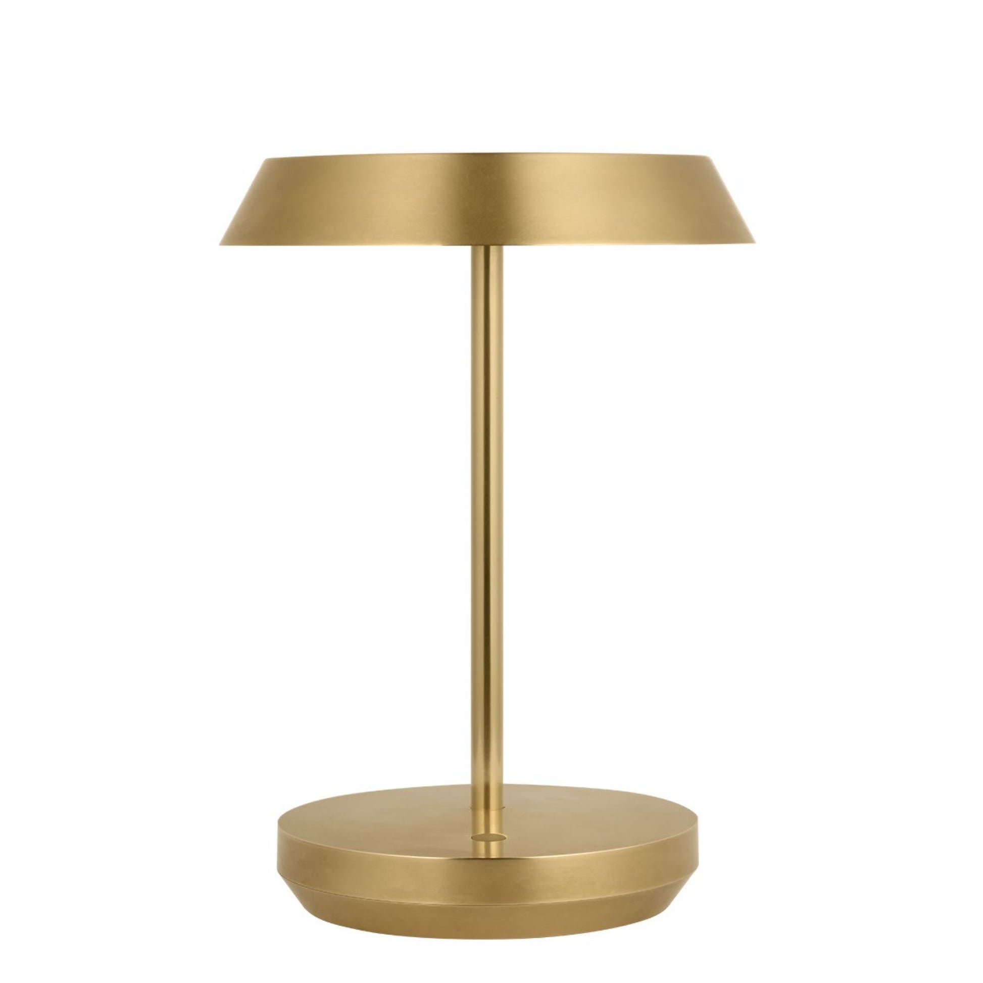 Tepa Short Accent Rechargeable Table Lamp, 120-240V, Hand Rubbed Antique Brass Finish - Bees Lighting