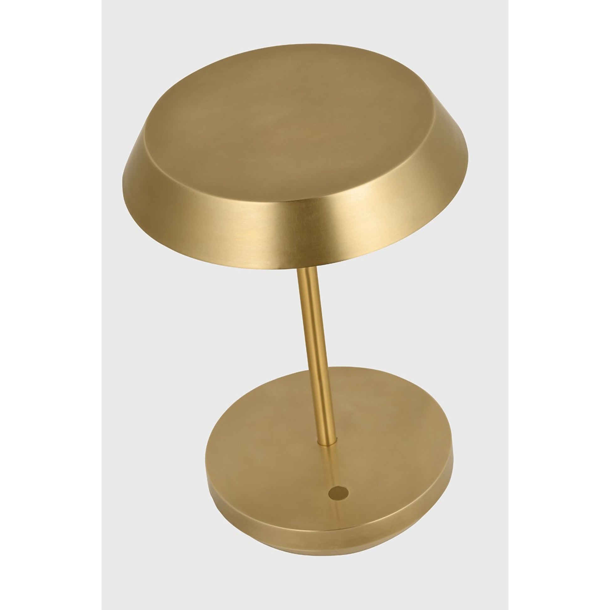 Tepa Short Accent Rechargeable Table Lamp, 120-240V, Hand Rubbed Antique Brass Finish - Bees Lighting
