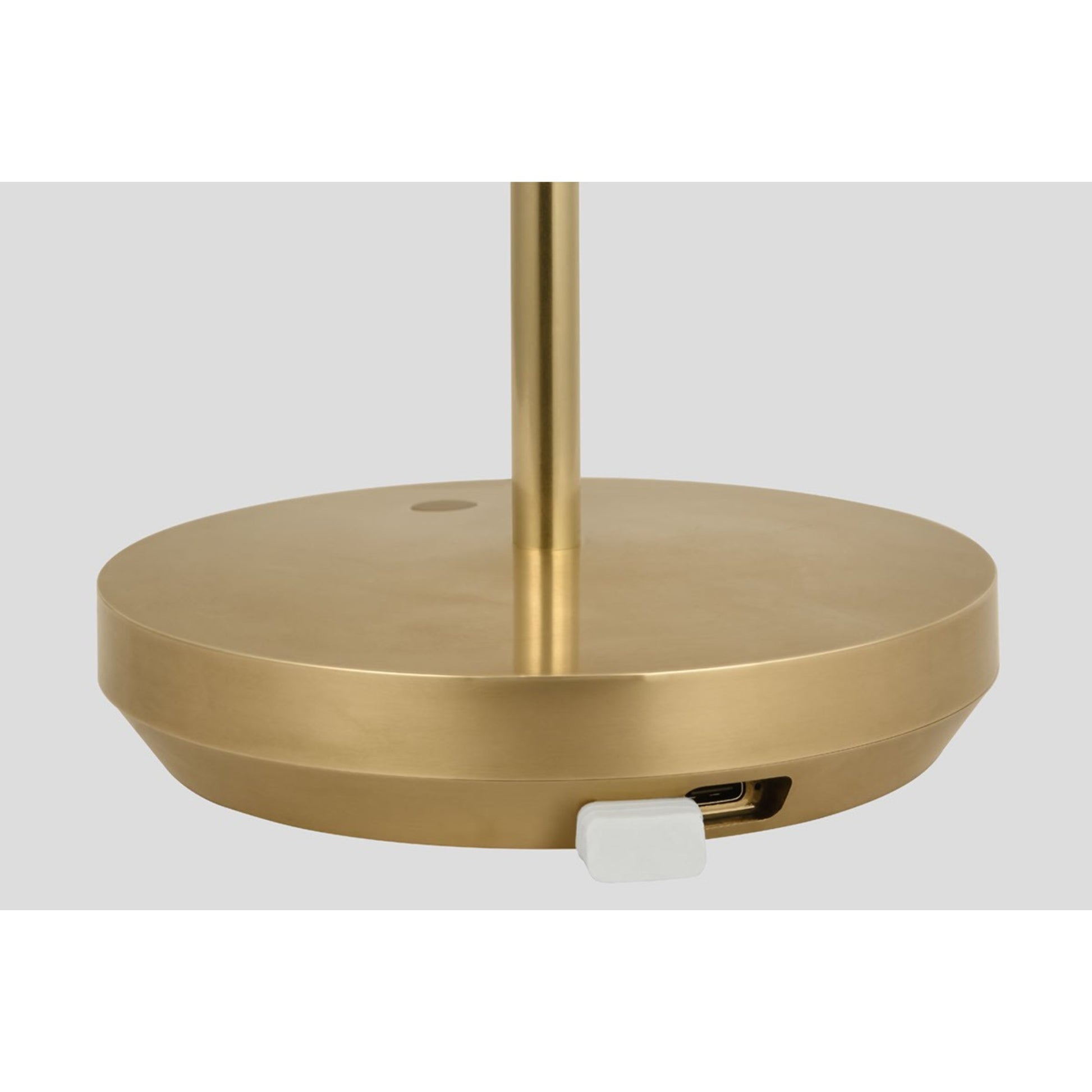 Tepa Short Accent Rechargeable Table Lamp, 120-240V, Hand Rubbed Antique Brass Finish - Bees Lighting