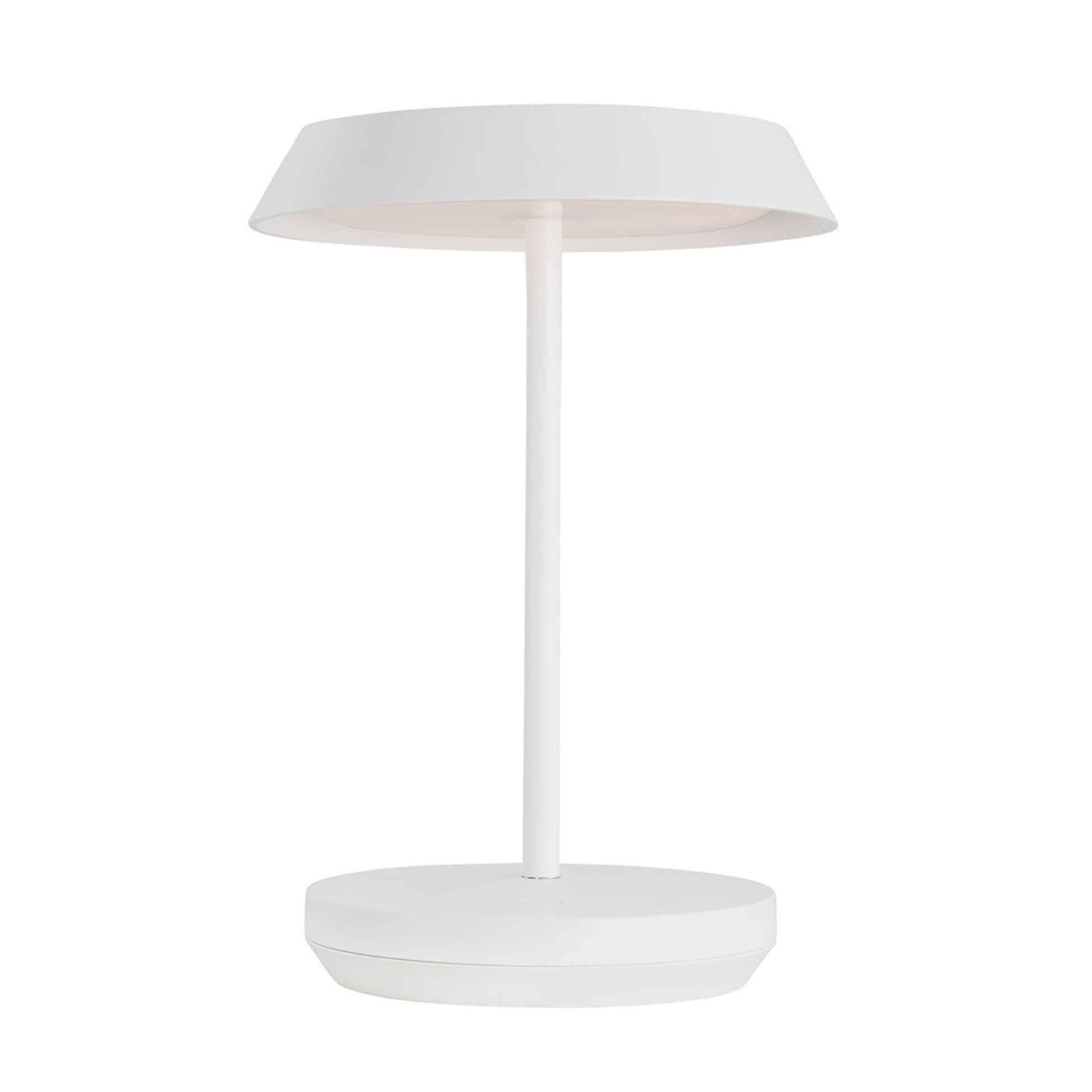 Tepa Short Accent Rechargeable Table Lamp, 120-240V, Matte White Finish - Bees Lighting