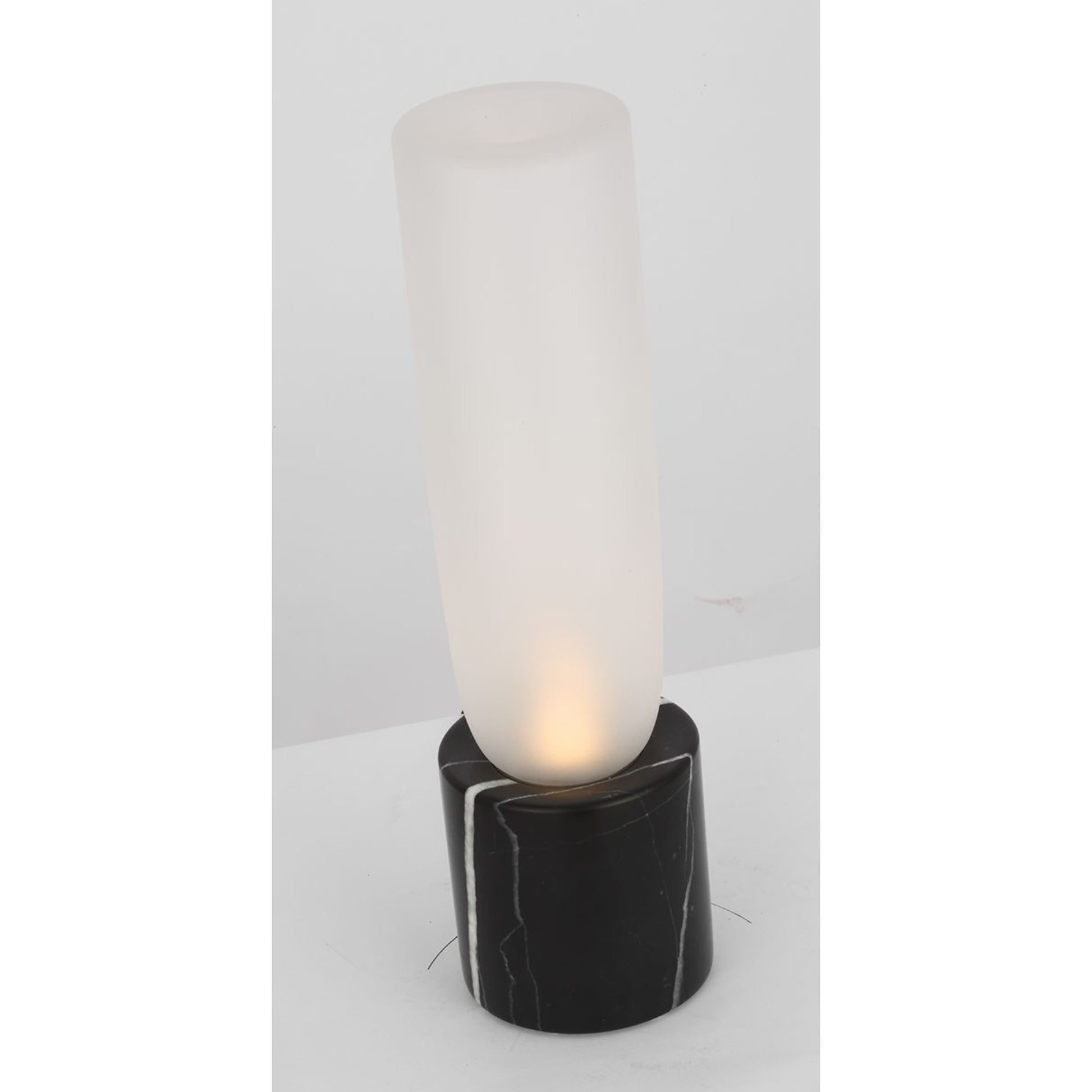 Volver 10" LED Accent Table Lamp, 120-240V, Black Marble Finish - Bees Lighting