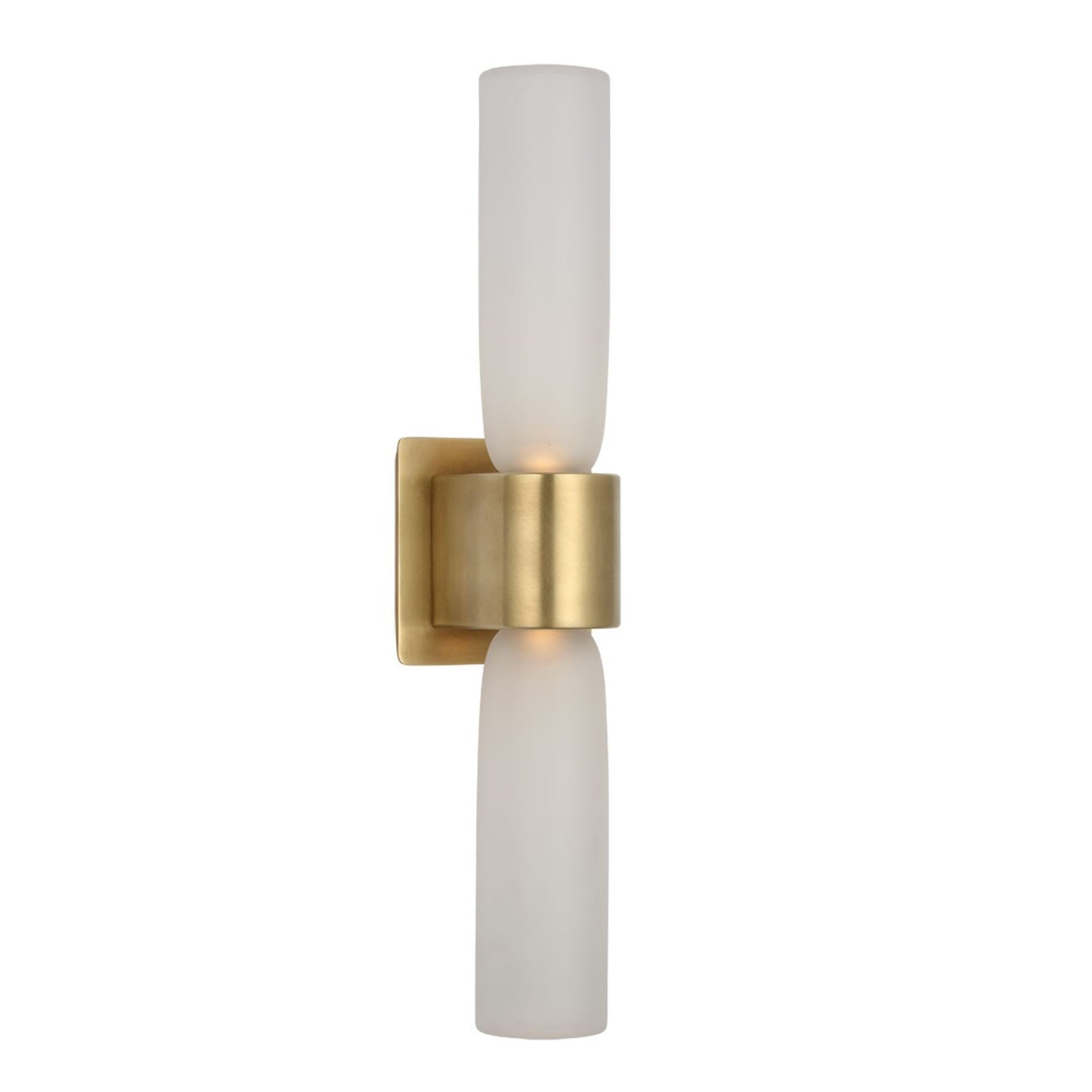 Volver 19" LED Medium Double Sconce, 120-277V, Hand Rubbed Antique Brass Finish