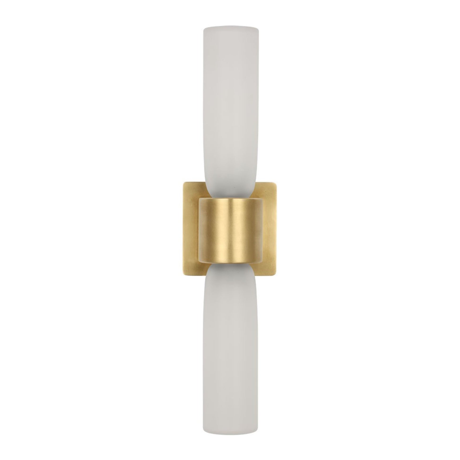 Volver 19" LED Medium Double Sconce, 120-277V, Hand Rubbed Antique Brass Finish - Bees Lighting