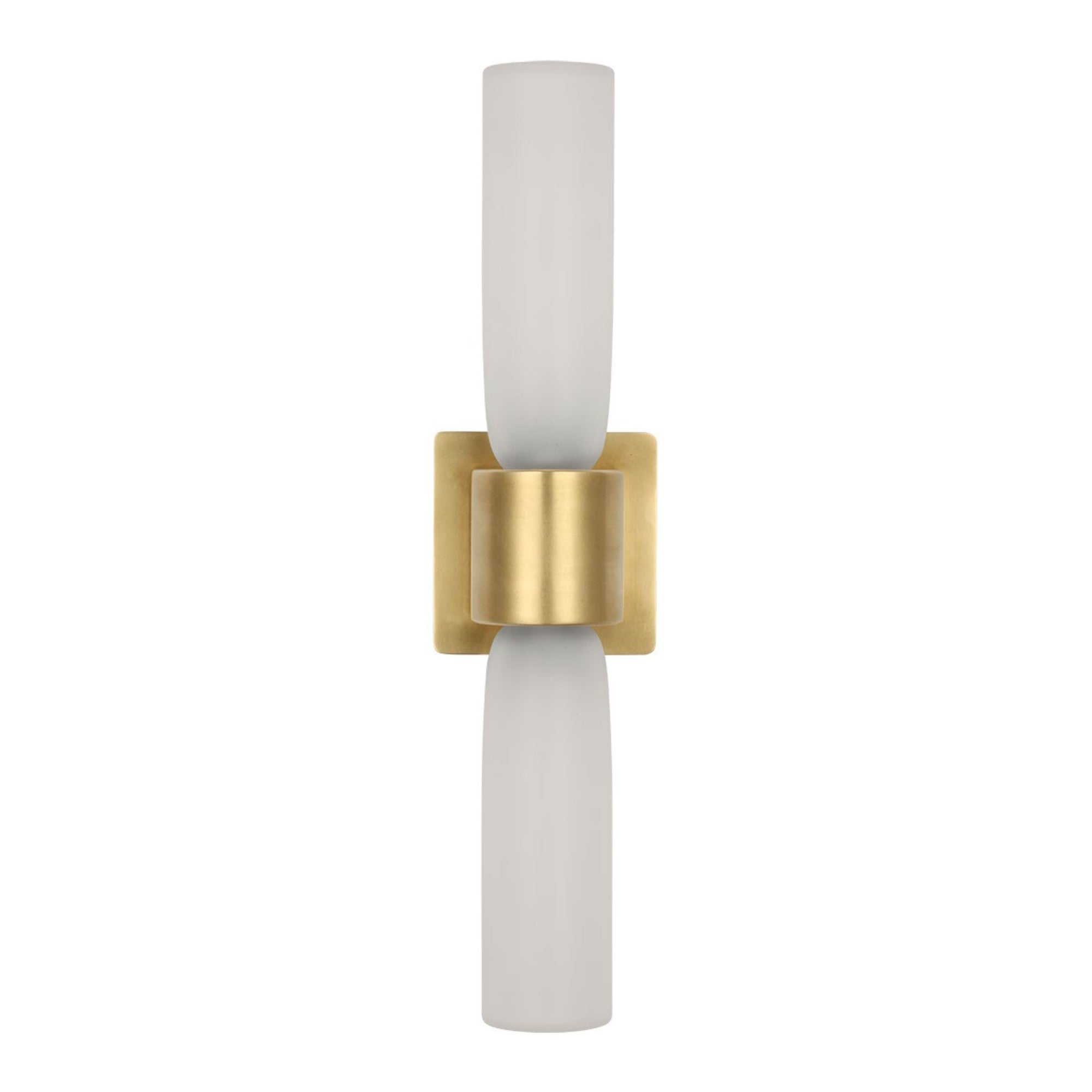 Volver 19" LED Medium Double Sconce, 120-277V, Hand Rubbed Antique Brass Finish - Bees Lighting
