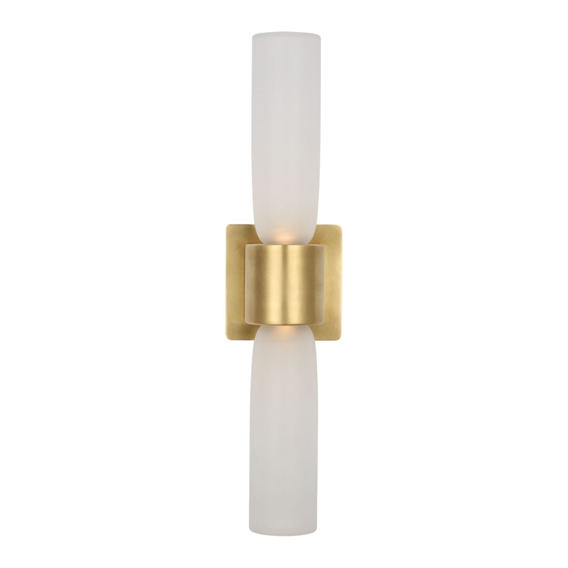 Volver 19" LED Medium Double Sconce, 120-277V, Hand Rubbed Antique Brass Finish - Bees Lighting