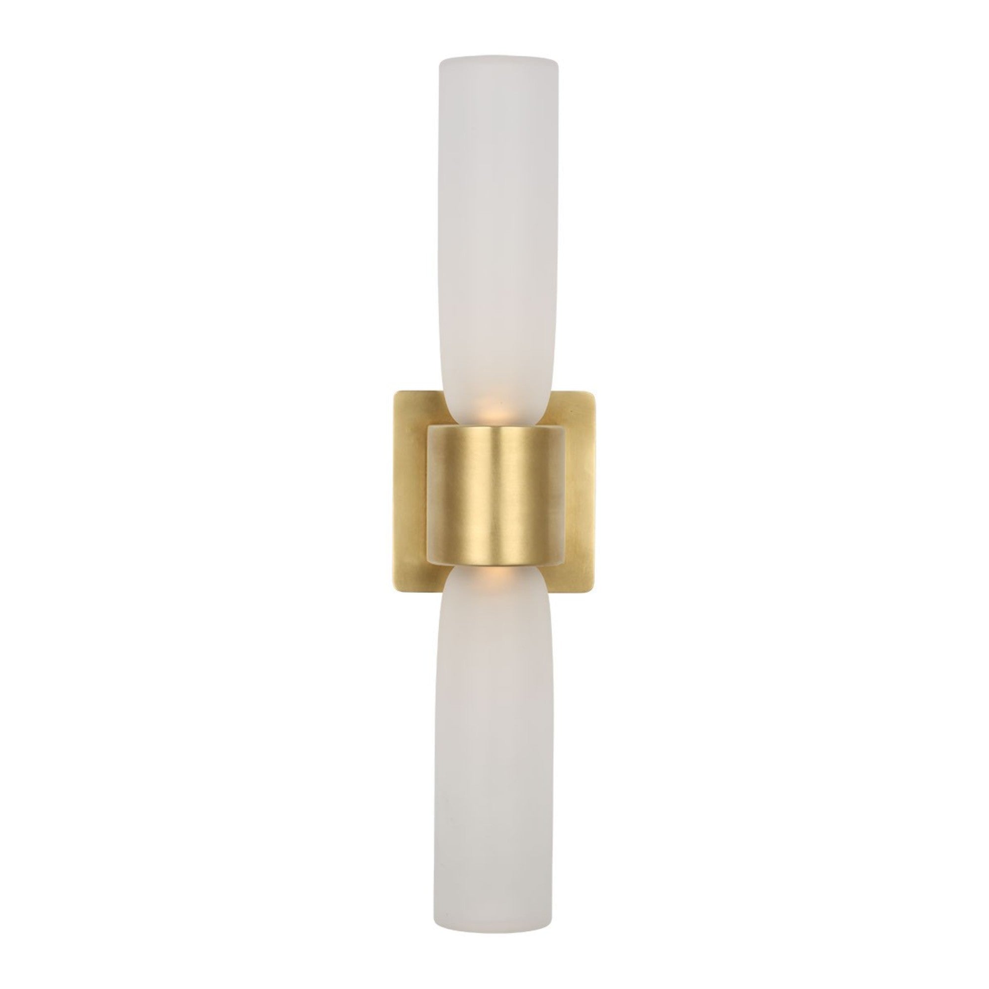 Volver 19" LED Medium Double Sconce, 120-277V, Hand Rubbed Antique Brass Finish - Bees Lighting