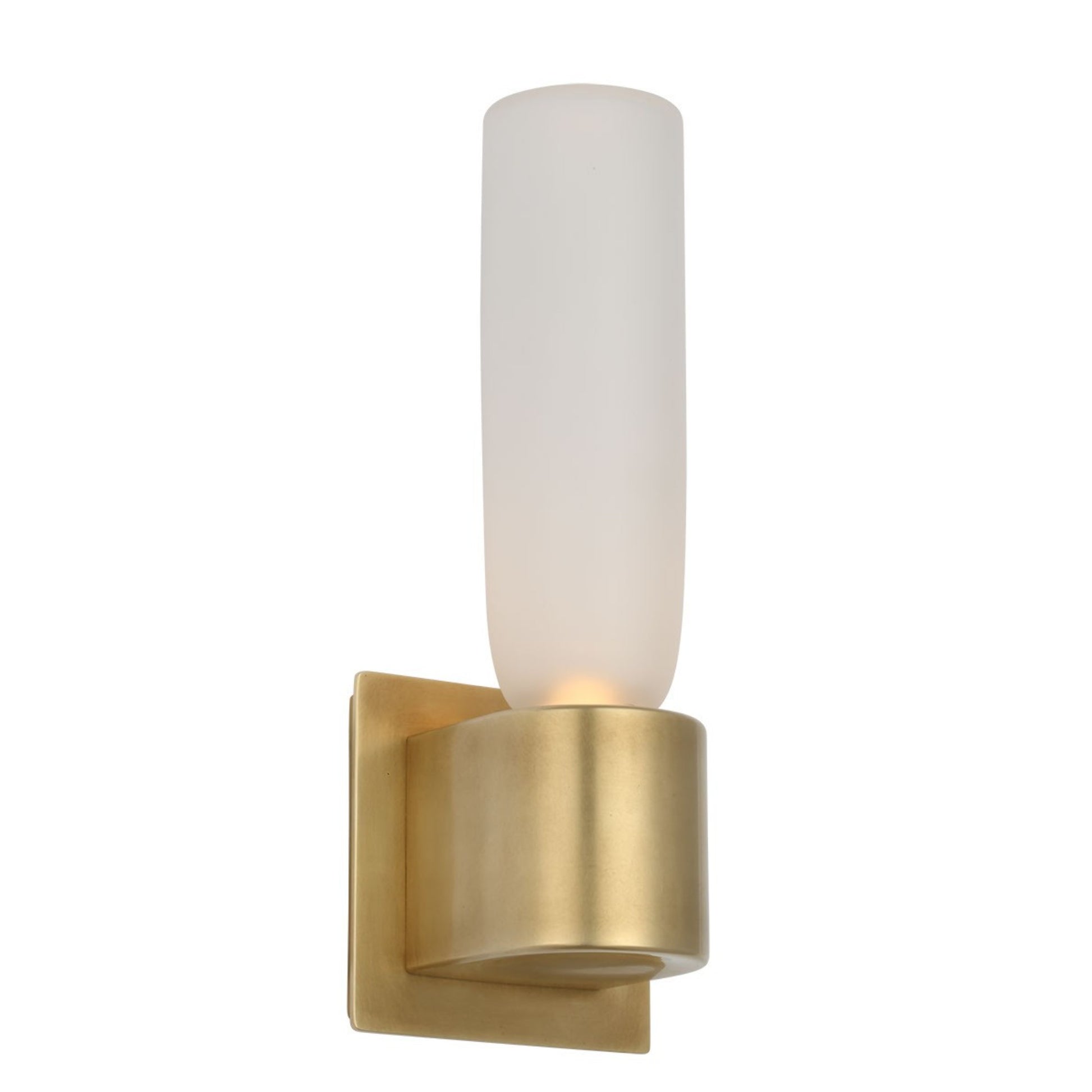 Volver 12" LED Small Single Sconce, 120-277V, Hand Rubbed Antique Brass Finish - Bees Lighting