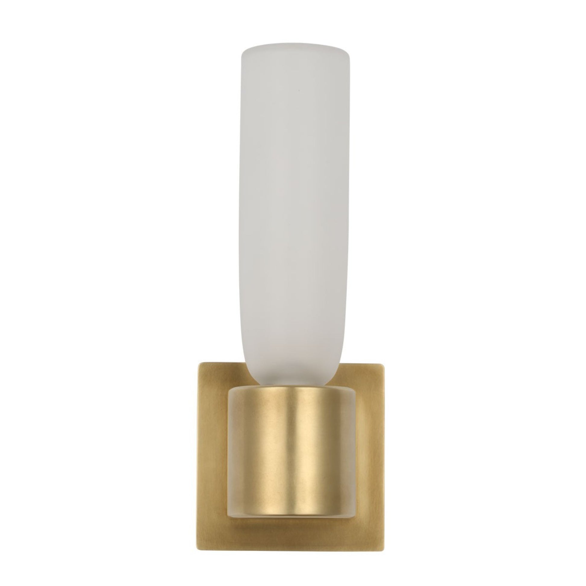 Volver 12" LED Small Single Sconce, 120-277V, Hand Rubbed Antique Brass Finish - Bees Lighting
