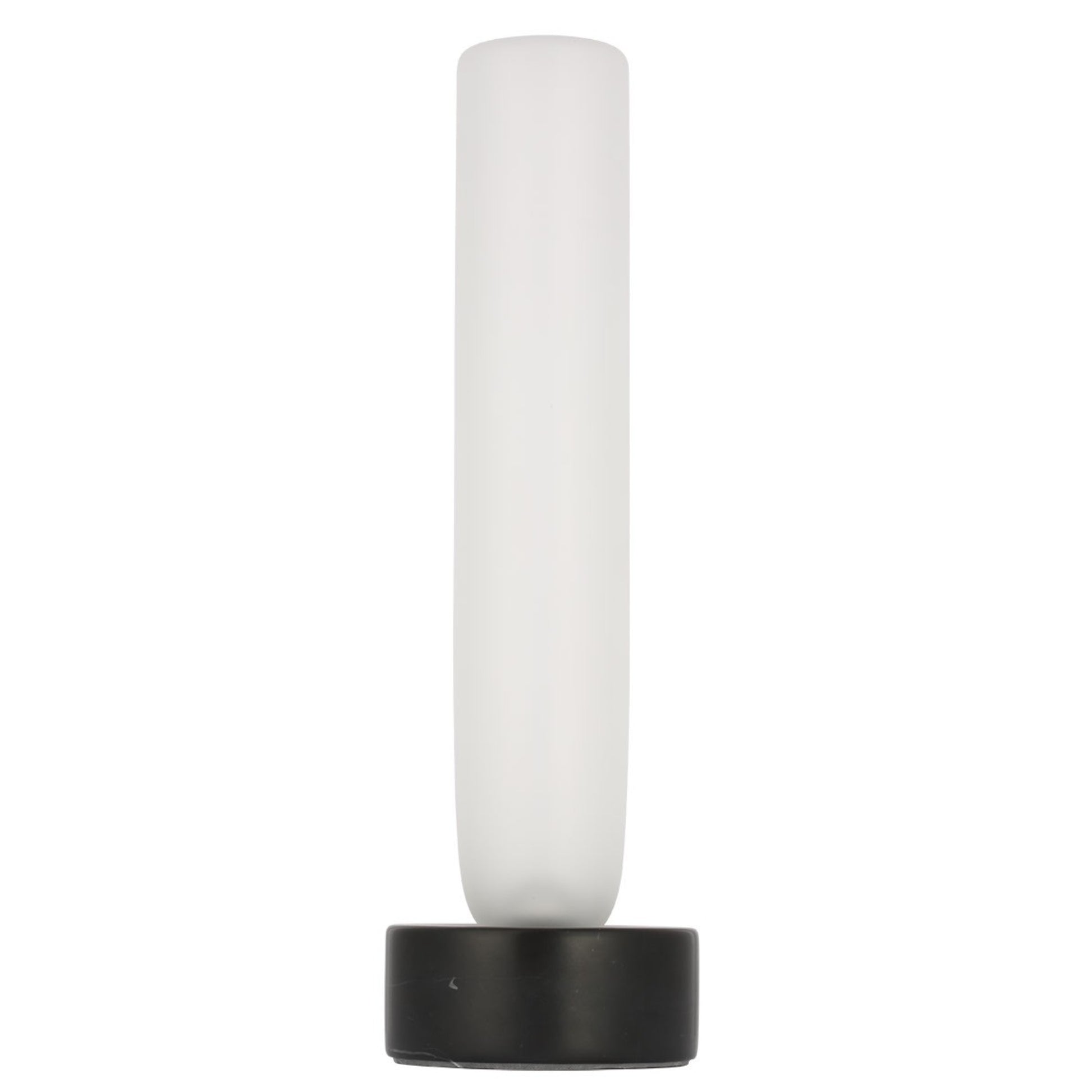 Volver 15" LED Small Table Lamp, 120-240V, Black Marble Finish - Bees Lighting