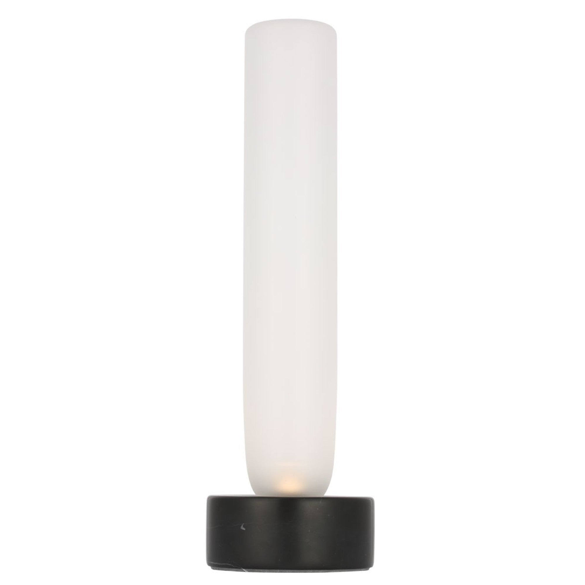 Volver 15" LED Small Table Lamp, 120-240V, Black Marble Finish - Bees Lighting
