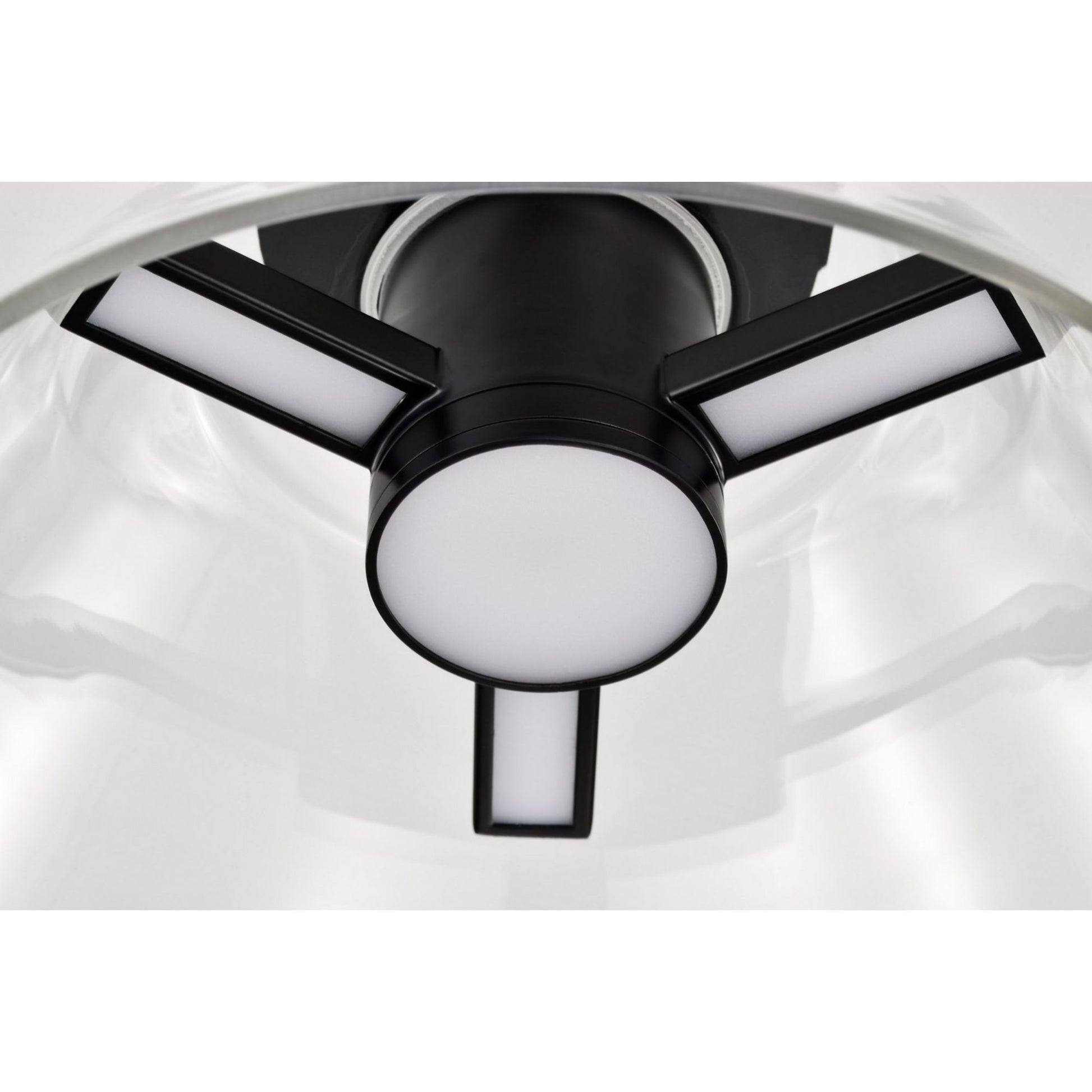 Edmond 14" LED Semi-flush Mount, Matte Black Finish - Bees Lighting