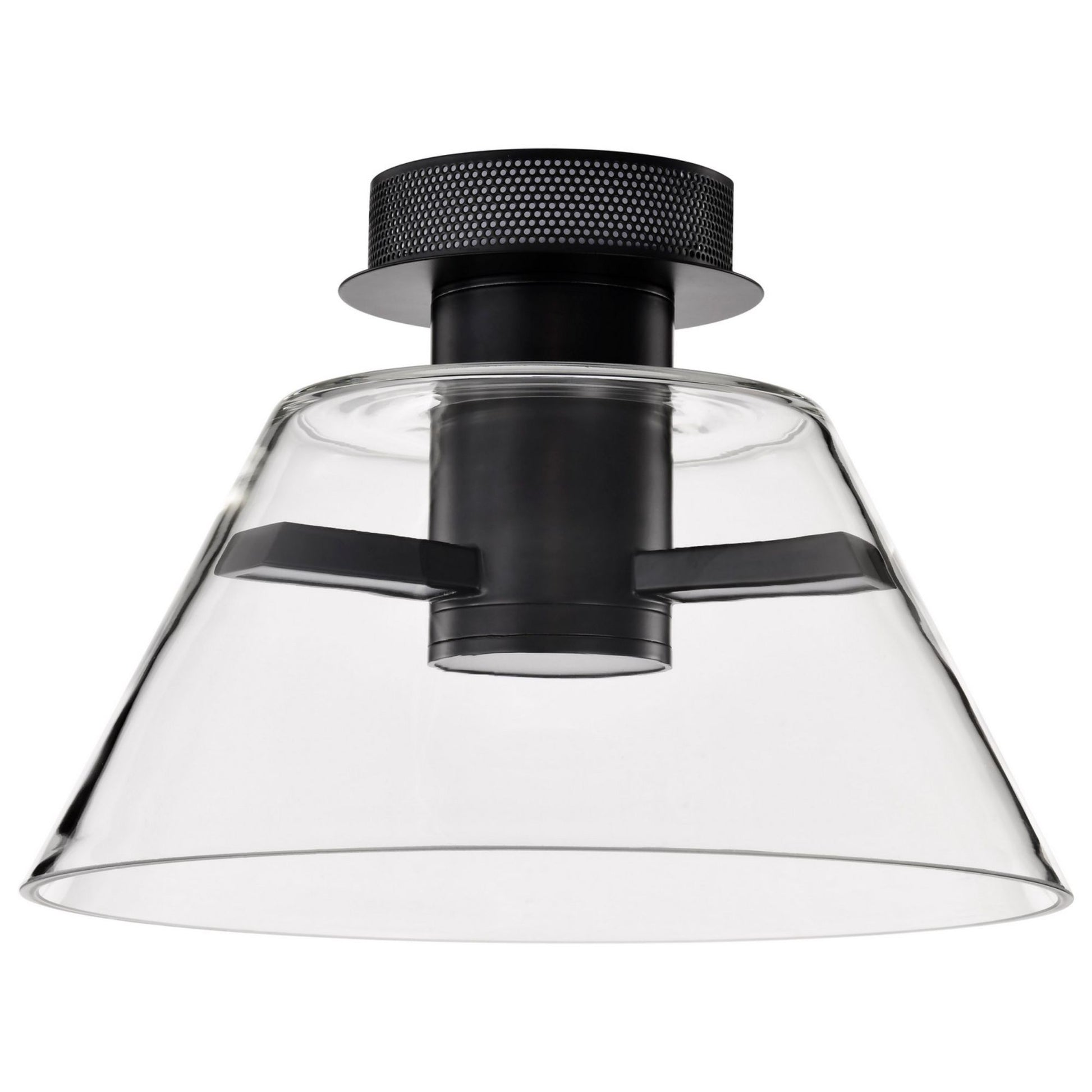 Edmond 14" LED Semi-flush Mount, Matte Black Finish - Bees Lighting