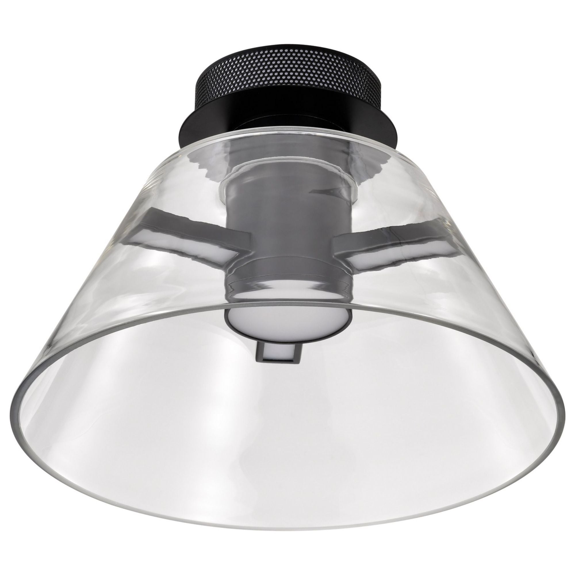 Edmond 14" LED Semi-flush Mount, Matte Black Finish - Bees Lighting