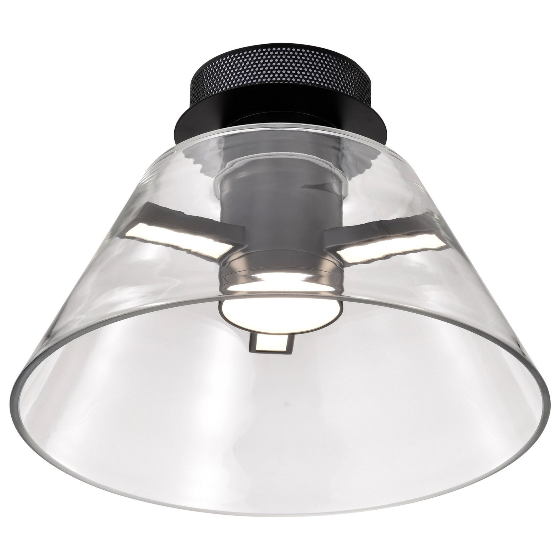 Edmond 14" LED Semi-flush Mount, Matte Black Finish - Bees Lighting