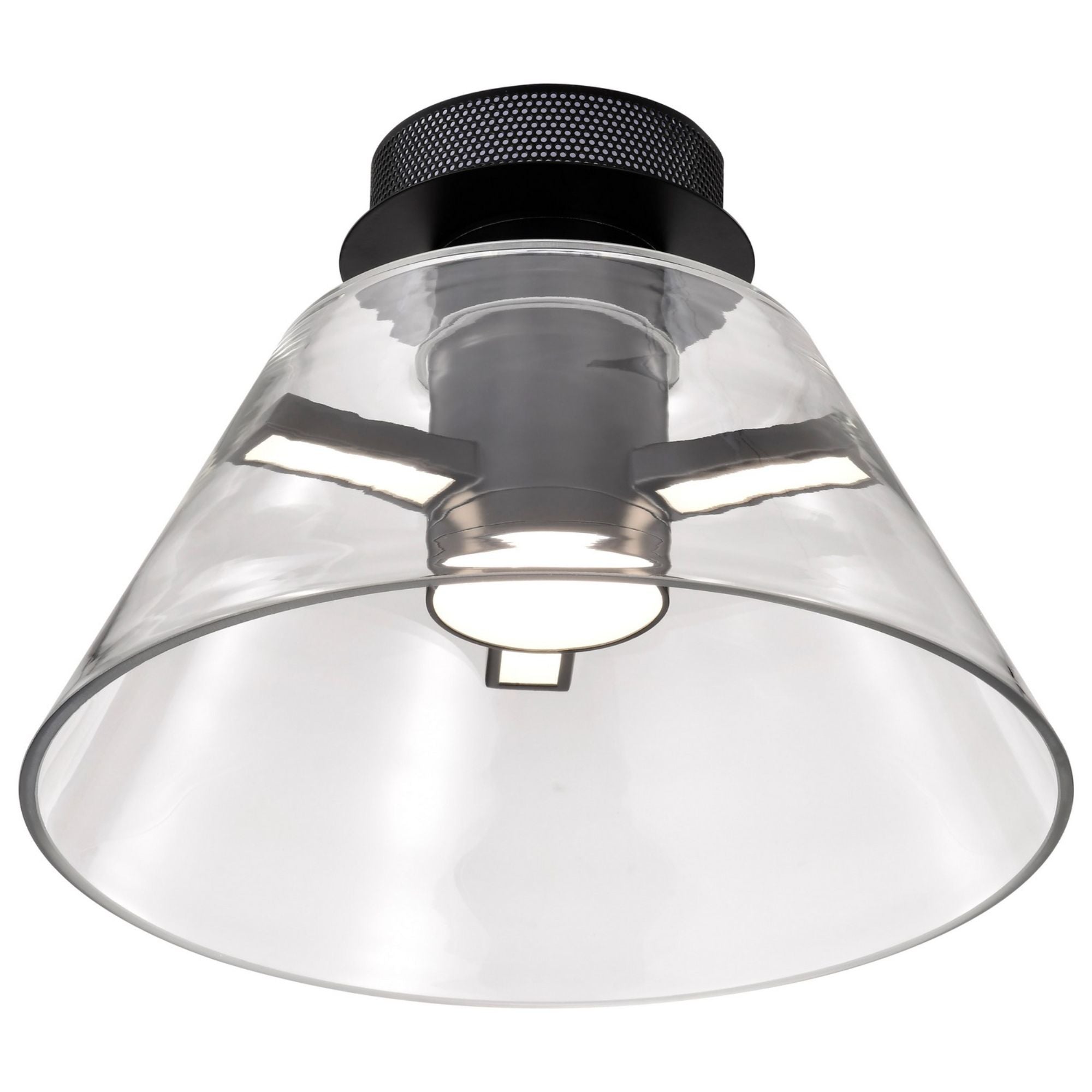 Edmond 14" LED Semi-flush Mount, Matte Black Finish - Bees Lighting