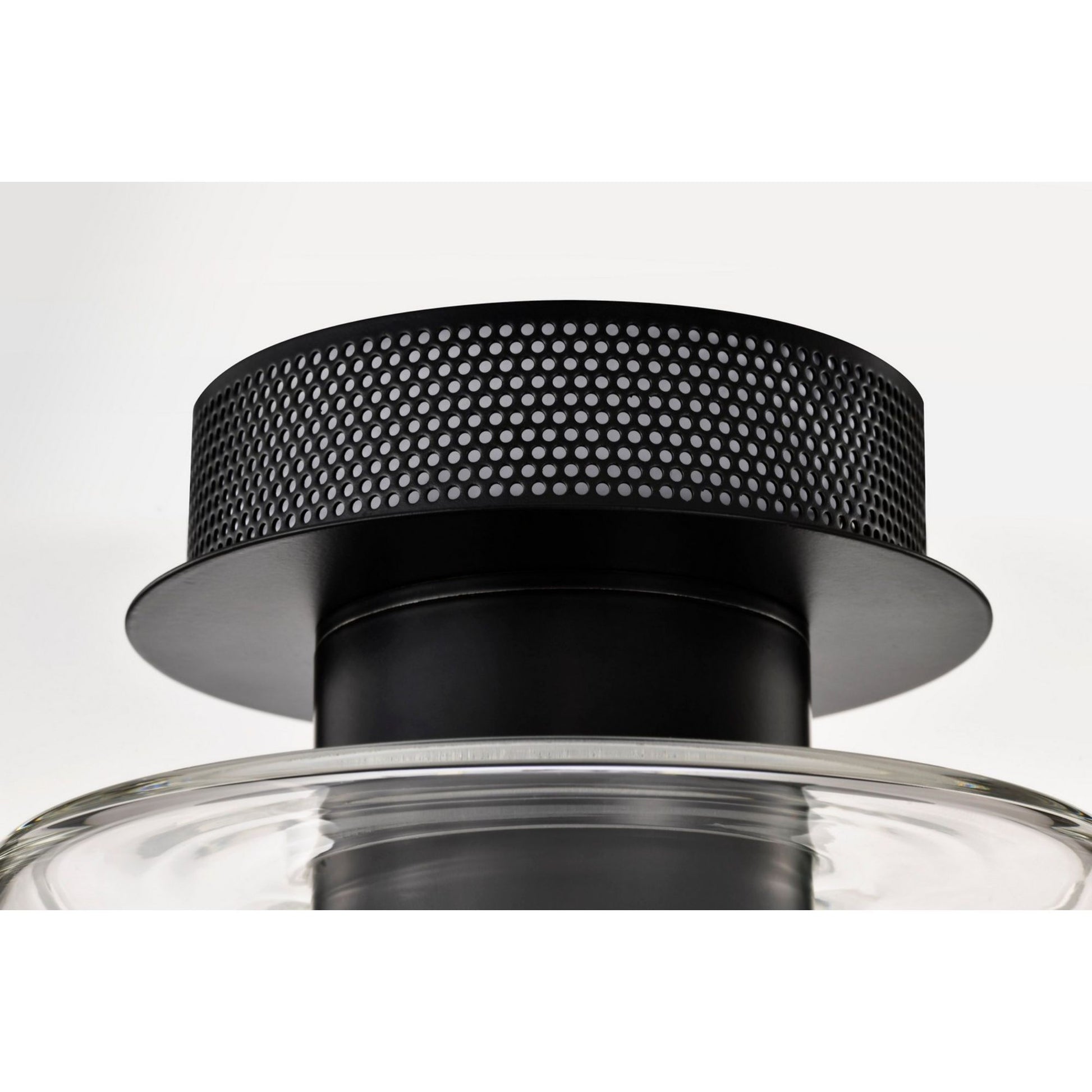 Edmond 14" LED Semi-flush Mount, Matte Black Finish - Bees Lighting