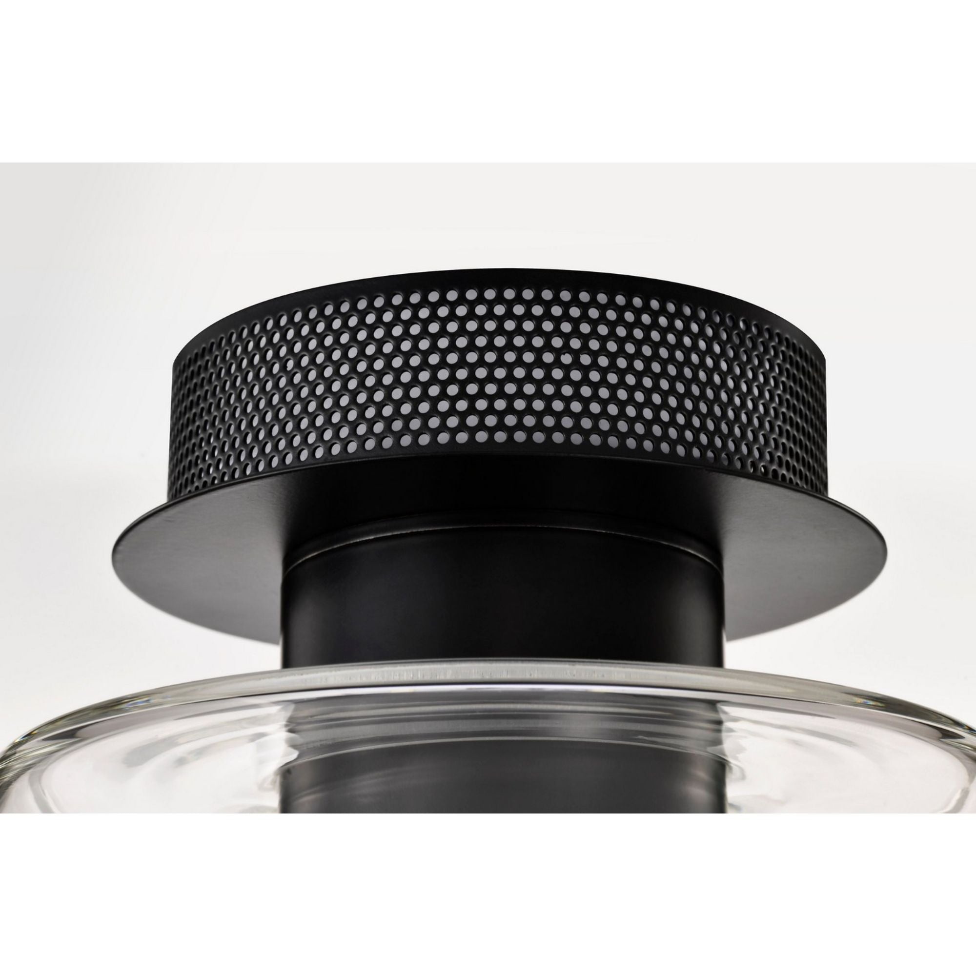 Edmond 14" LED Semi-flush Mount, Matte Black Finish - Bees Lighting