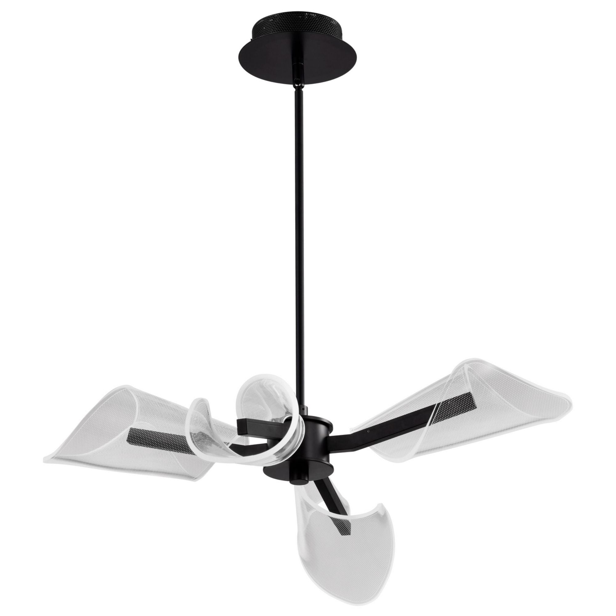 Sedona 27" 4 Lights LED Chandelier, Matte Black Finish - Bees Lighting