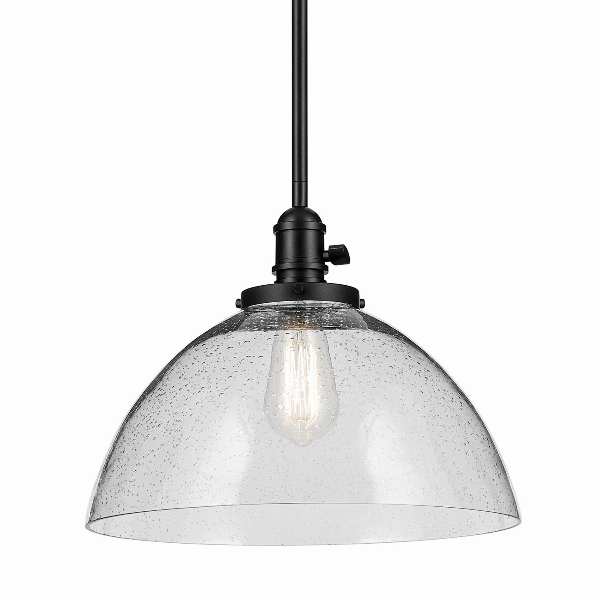 Avery 14" Dome Pendant, Black Finish - Bees Lighting