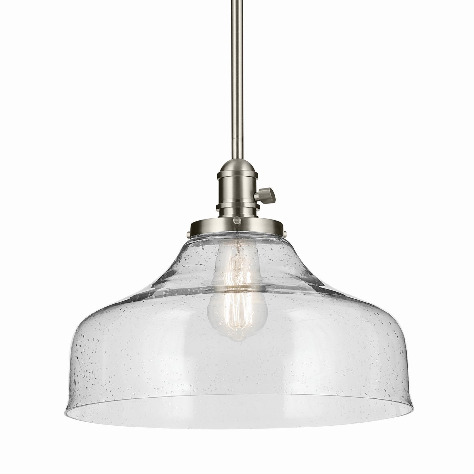 Avery 15" Bell Pendant, Brushed Nickel Finish - Bees Lighting