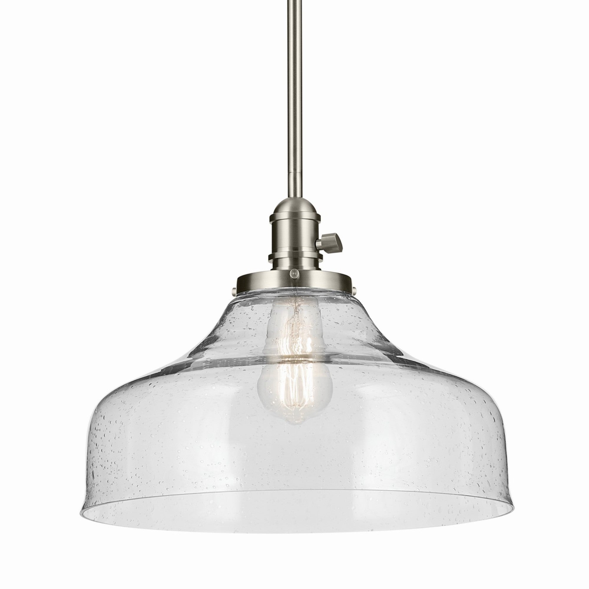 Avery 15" Bell Pendant, Brushed Nickel Finish - Bees Lighting