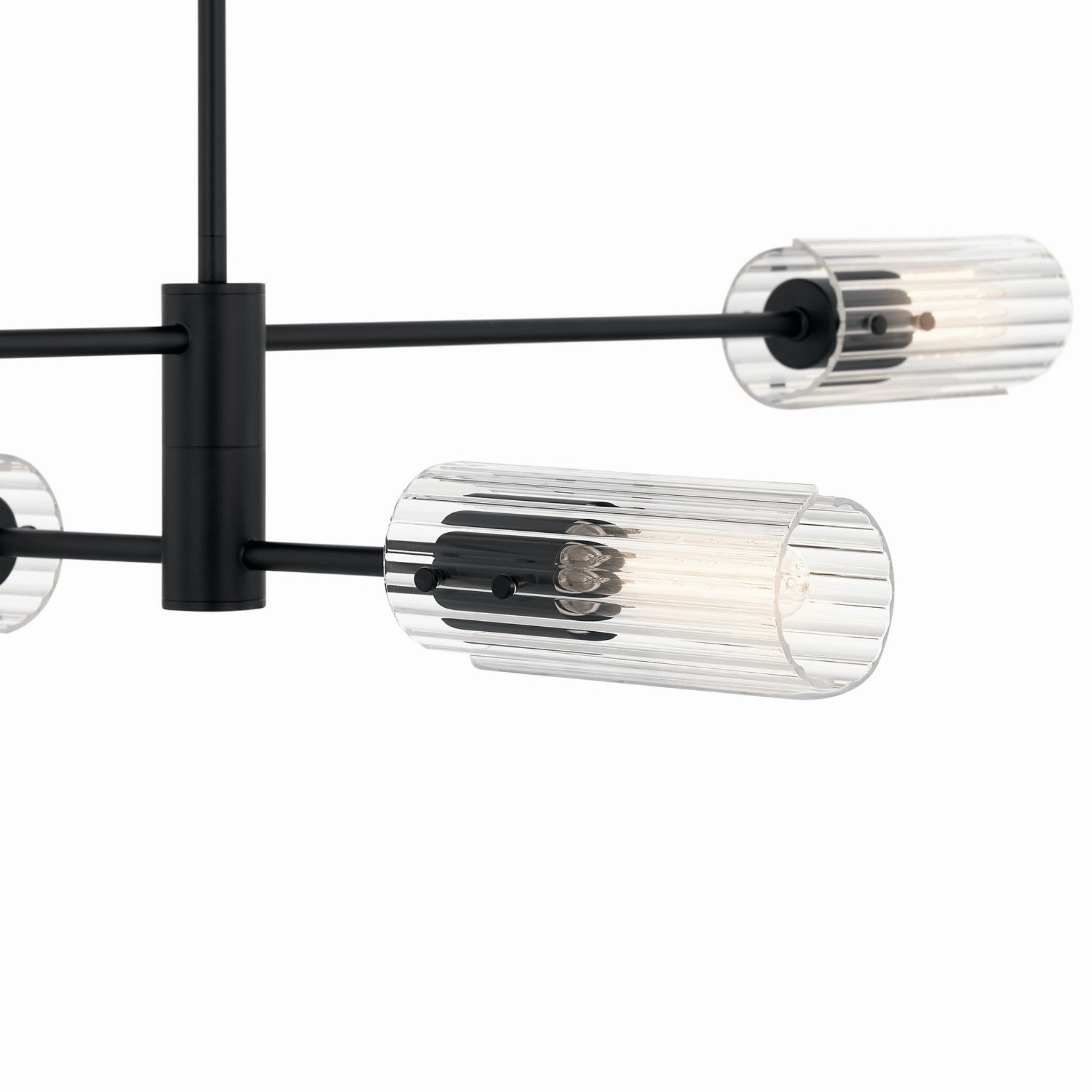 Velestino 48" 4-Light Linear Chandelier, Black Finish - Bees Lighting