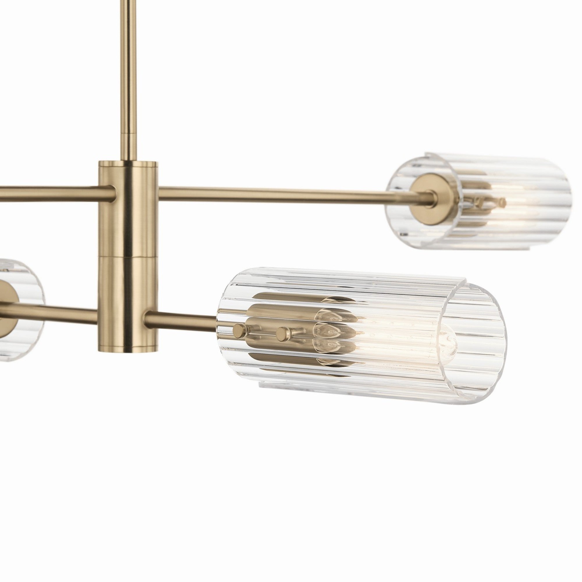 Velestino 48" 4-Light Linear Chandelier, Champagne Bronze Finish - Bees Lighting