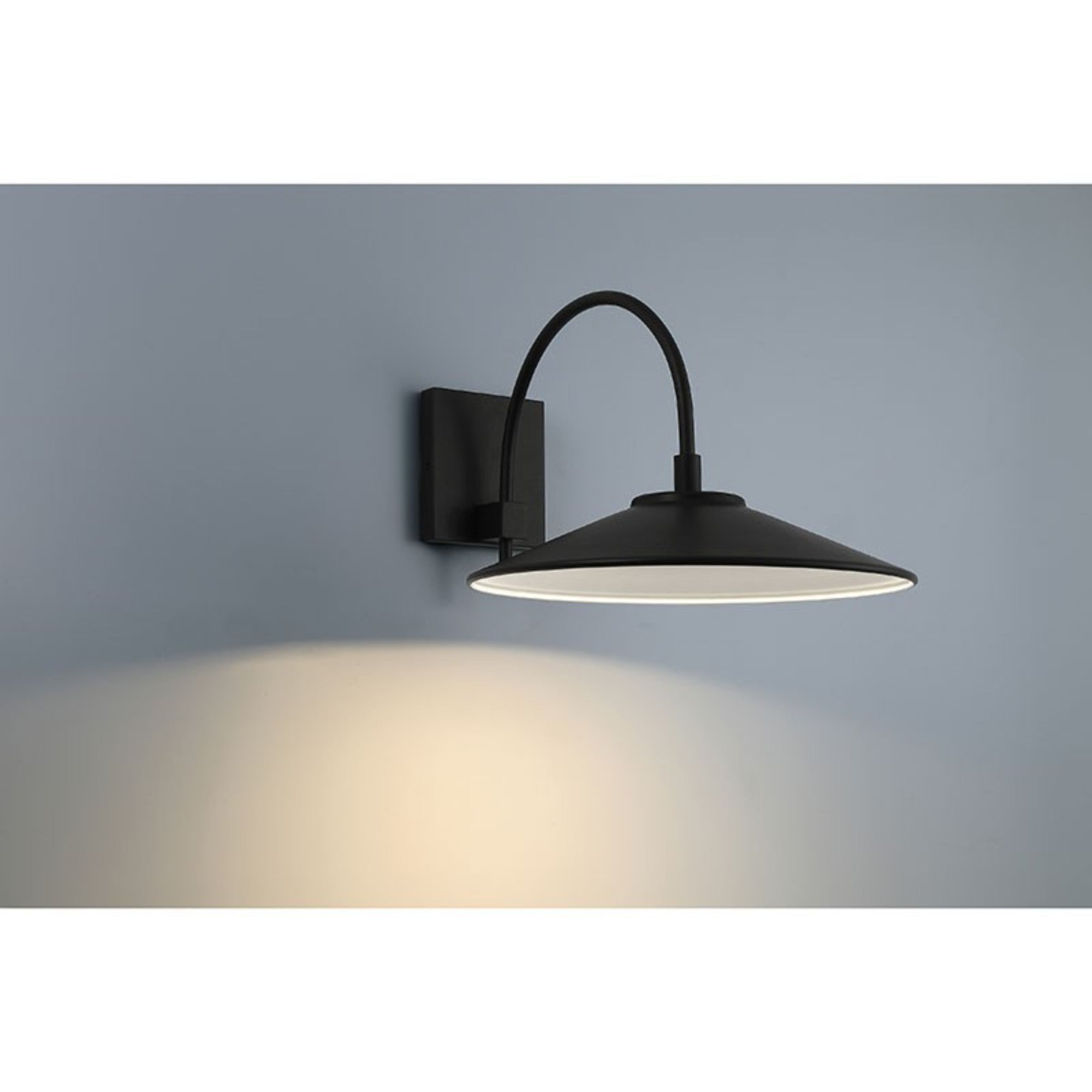 Camas 13" LED Outdoor Wall Sconce, Black Finish - Bees Lighting