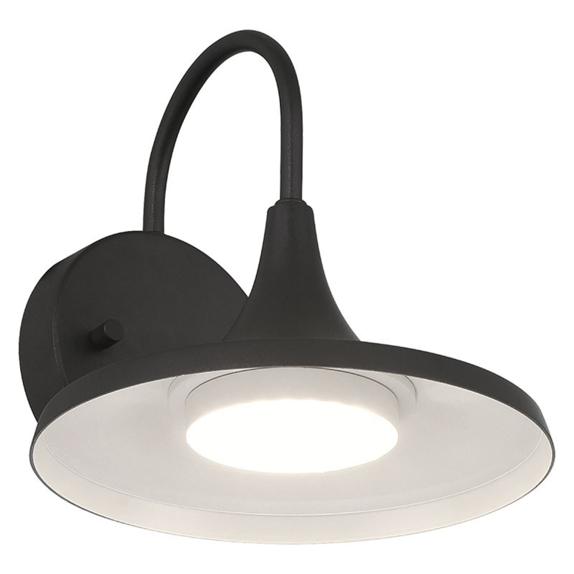 Pella 8" LED Outdoor Wall Sconce, Black Finish - Bees Lighting