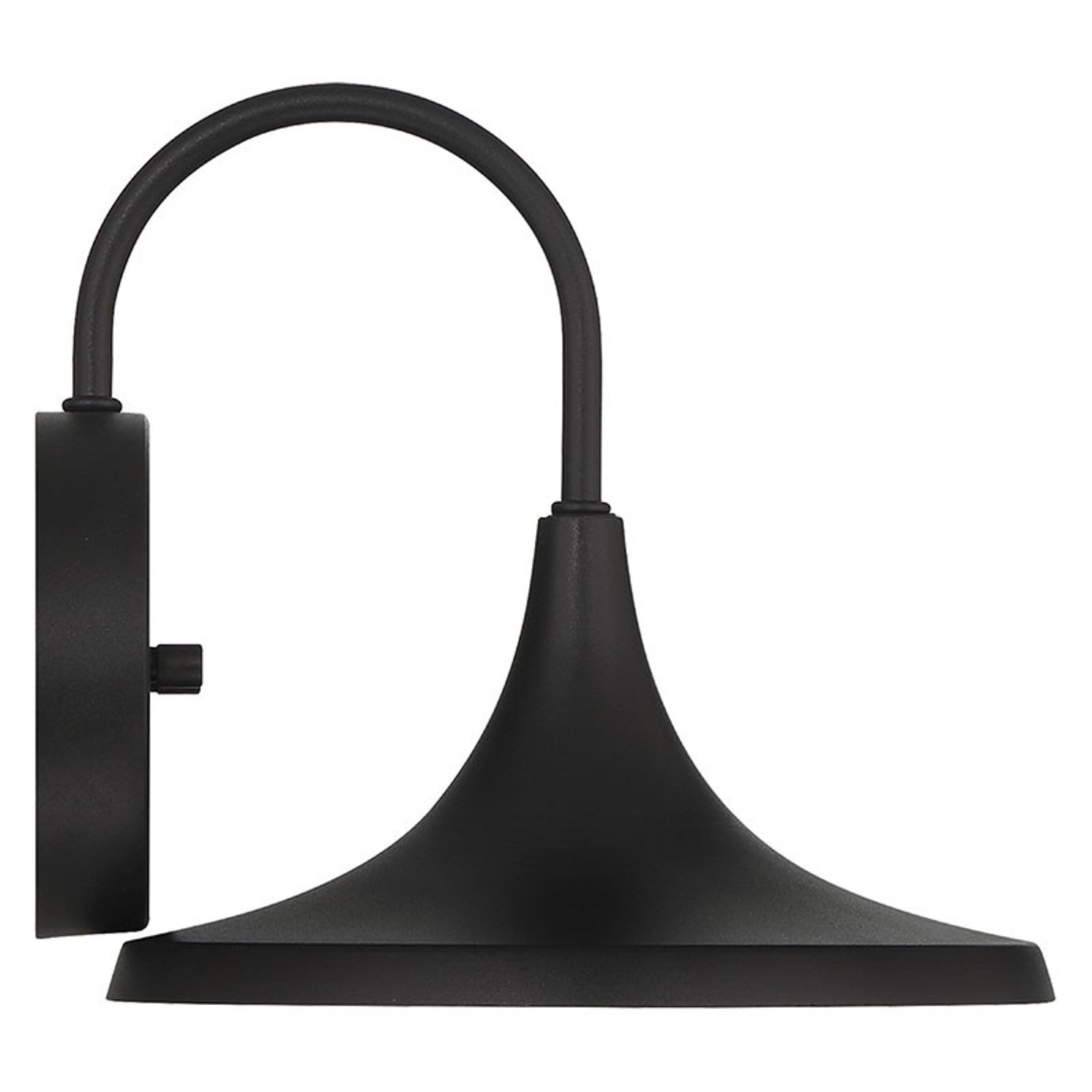 Pella 8" LED Outdoor Wall Sconce, Black Finish - Bees Lighting